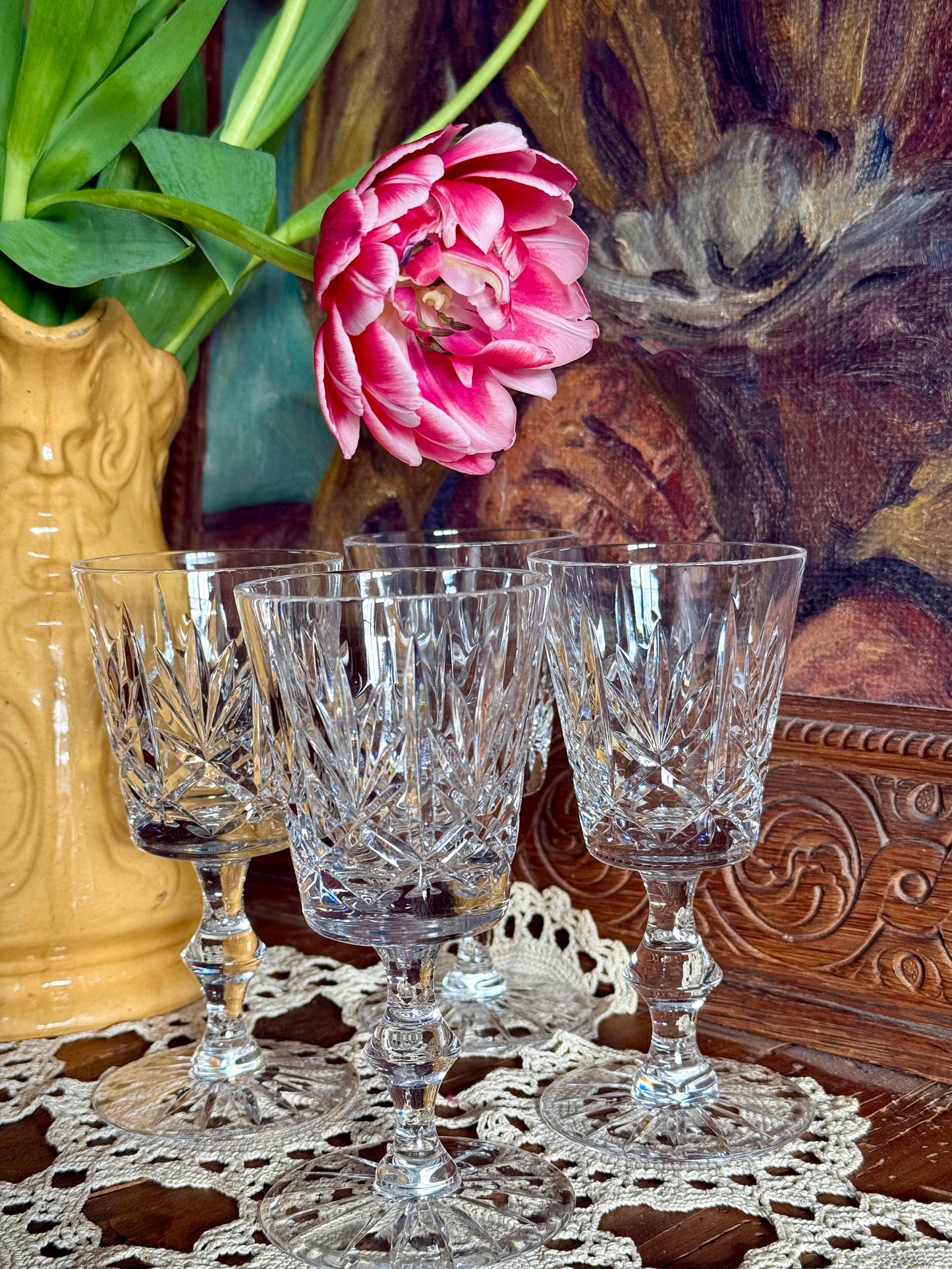 Stunning vintage crystal glasses.