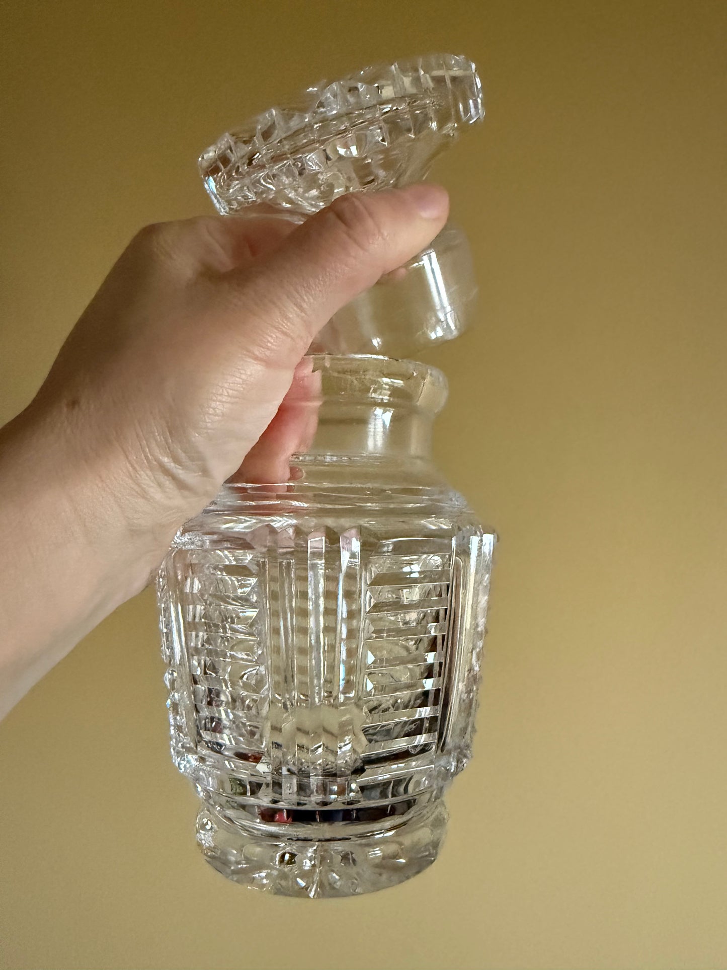 Small crystal decanter.