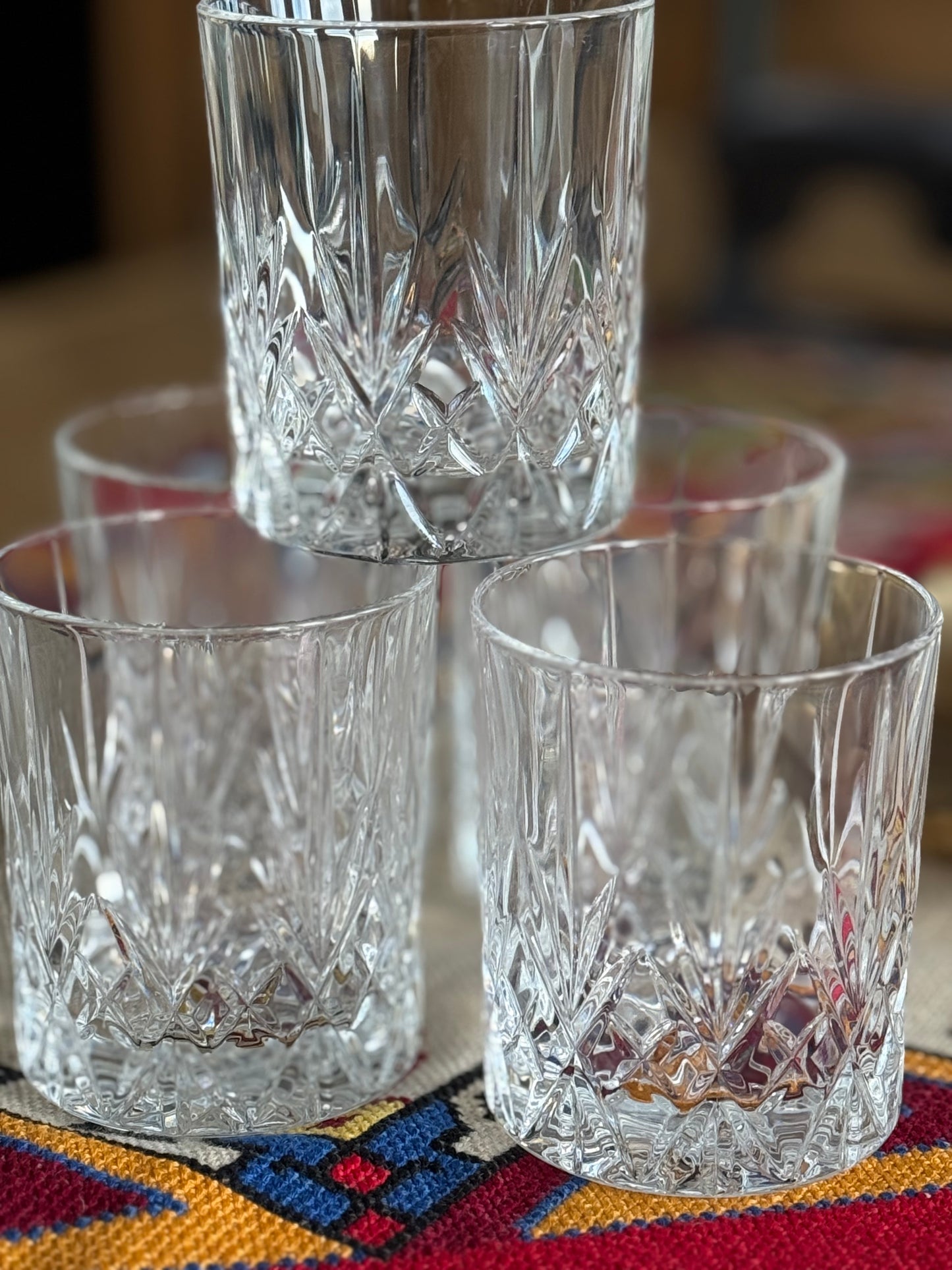 Vintage, crystal tumblers.