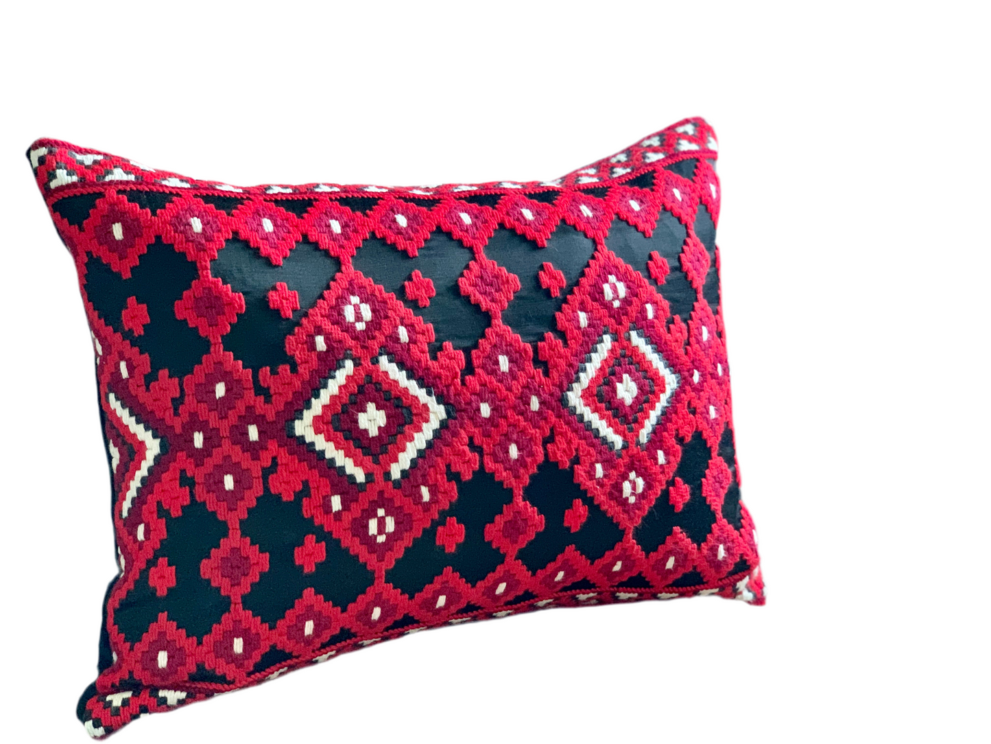 Antique, hand embroidered cushion.