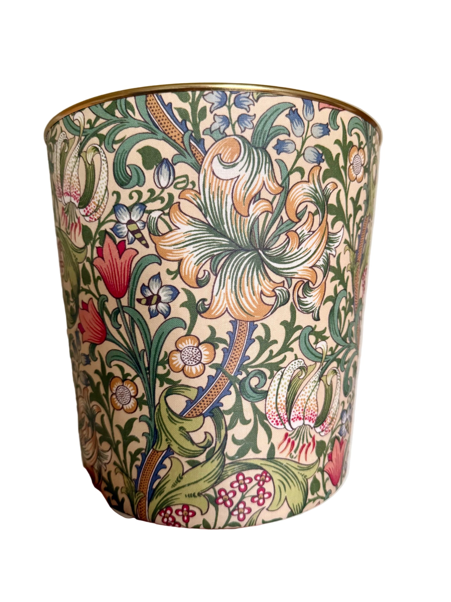 Vintage William Morris paper waste bin.