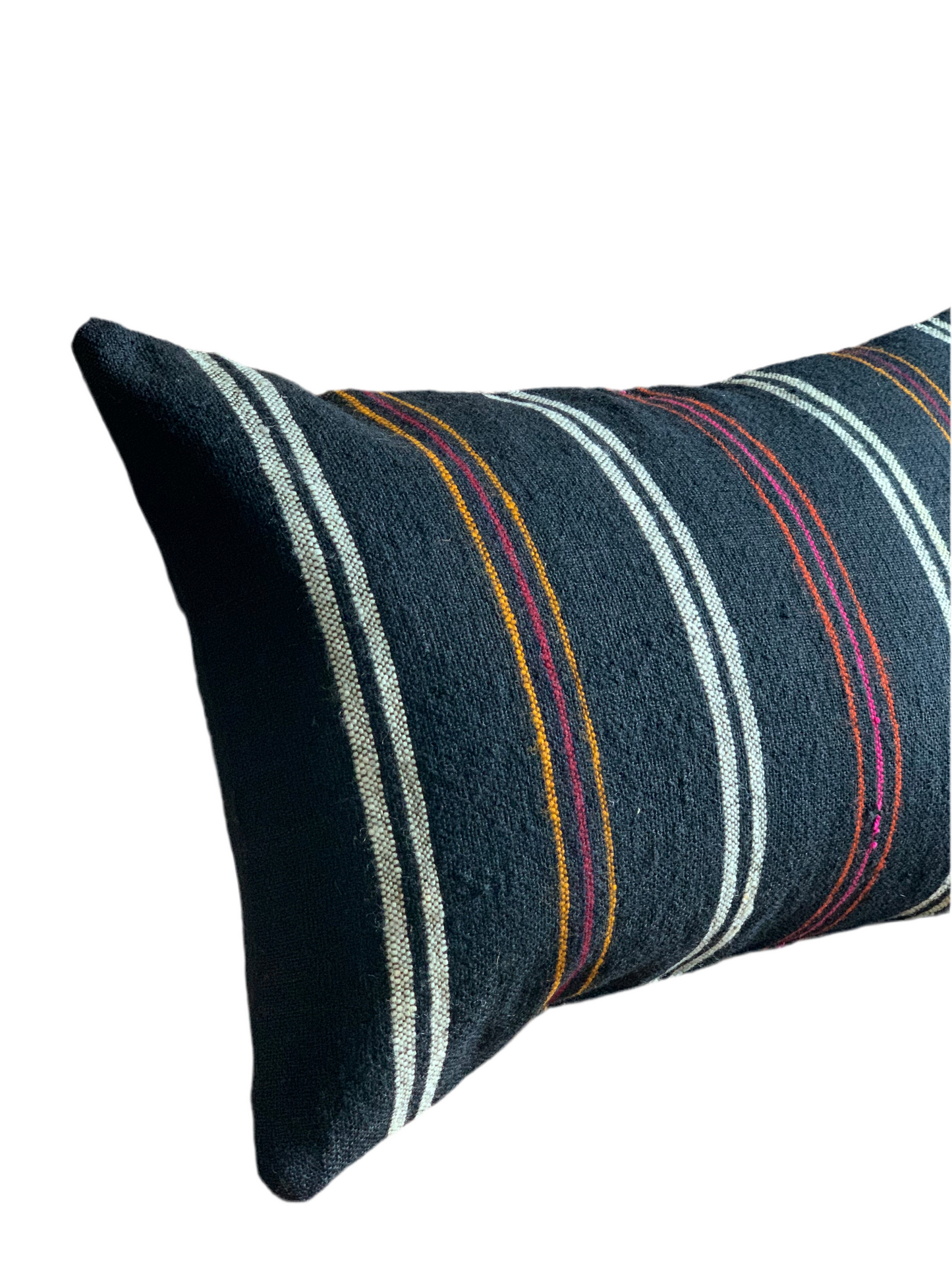 Antique, handwoven wool cushion.