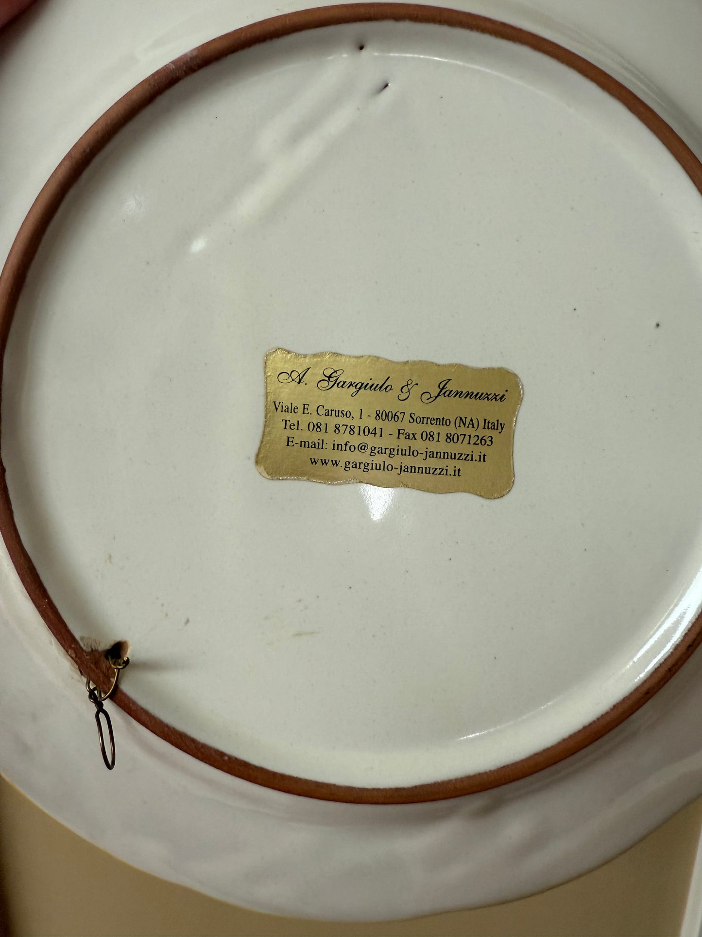 Vintage, hand painted Sorrento wa plate.
