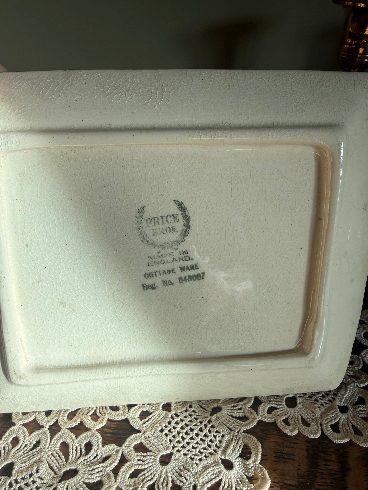 Vintage Price Bros Cottage Ware Butter Dish & Plate – Made in England