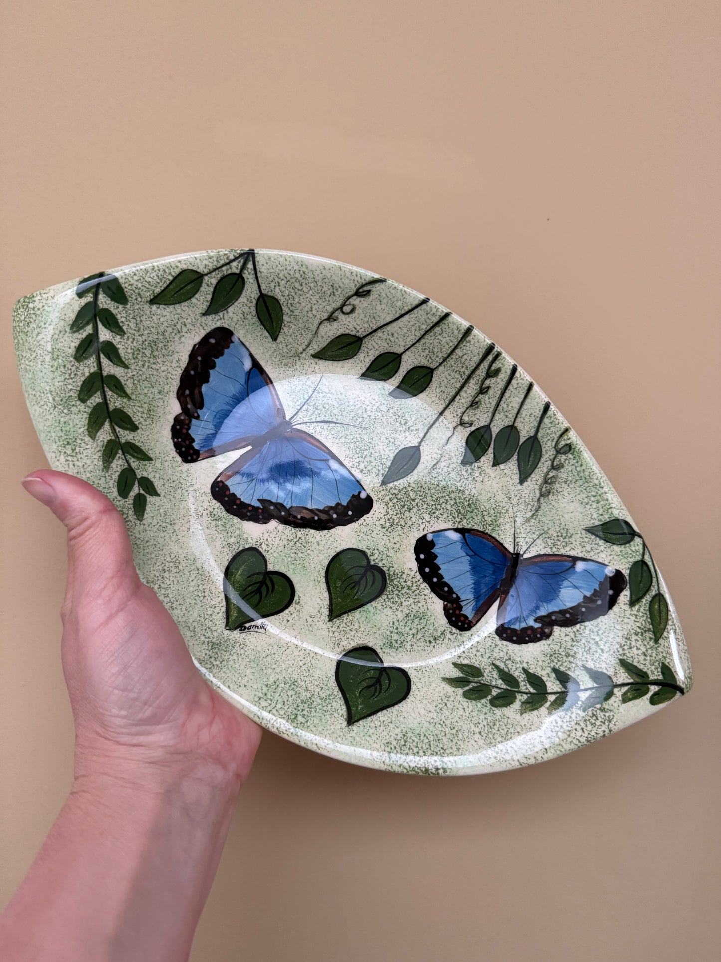 Vintage, hand painted dish.