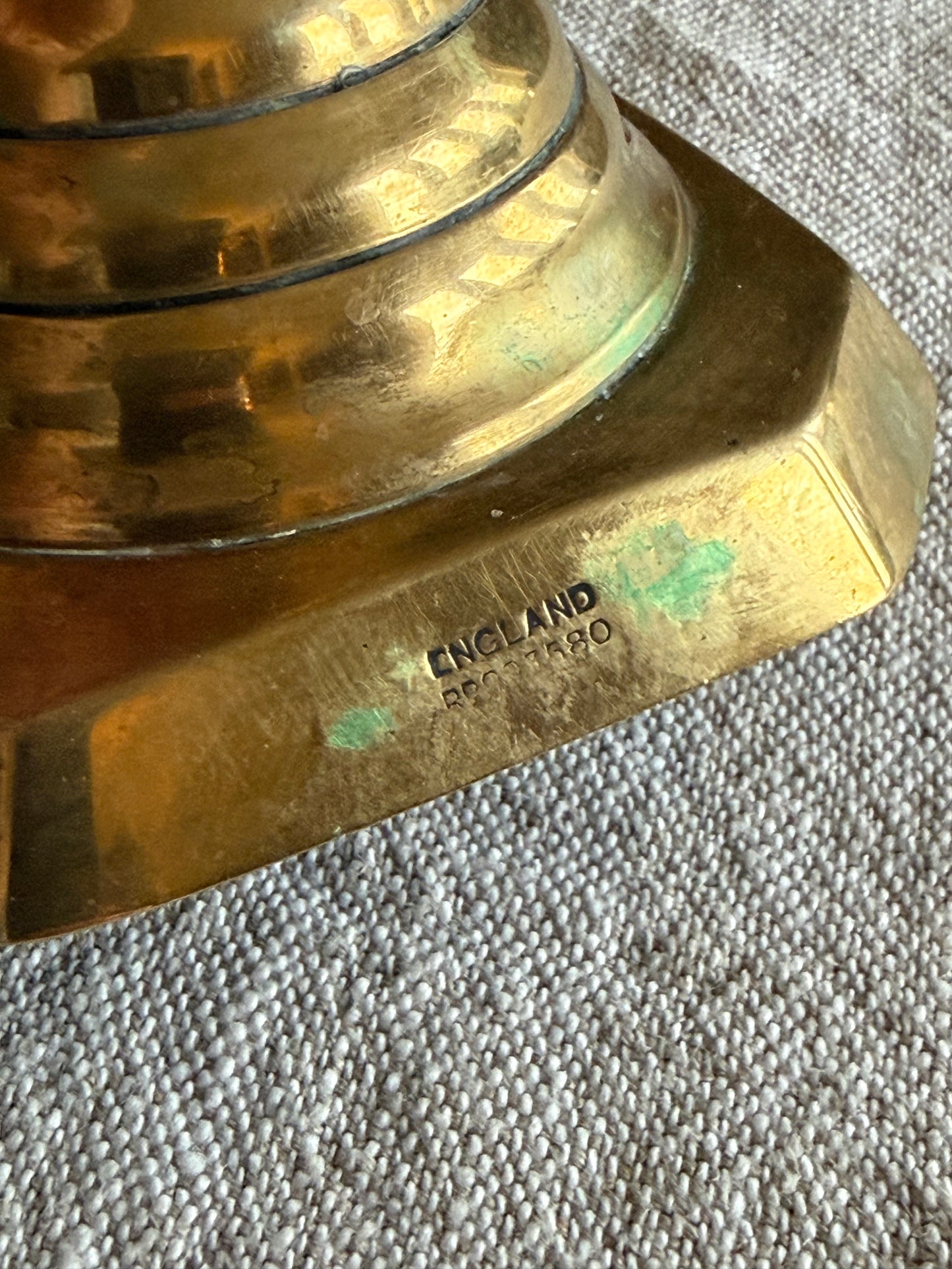 Solid brass large candlestick holders.