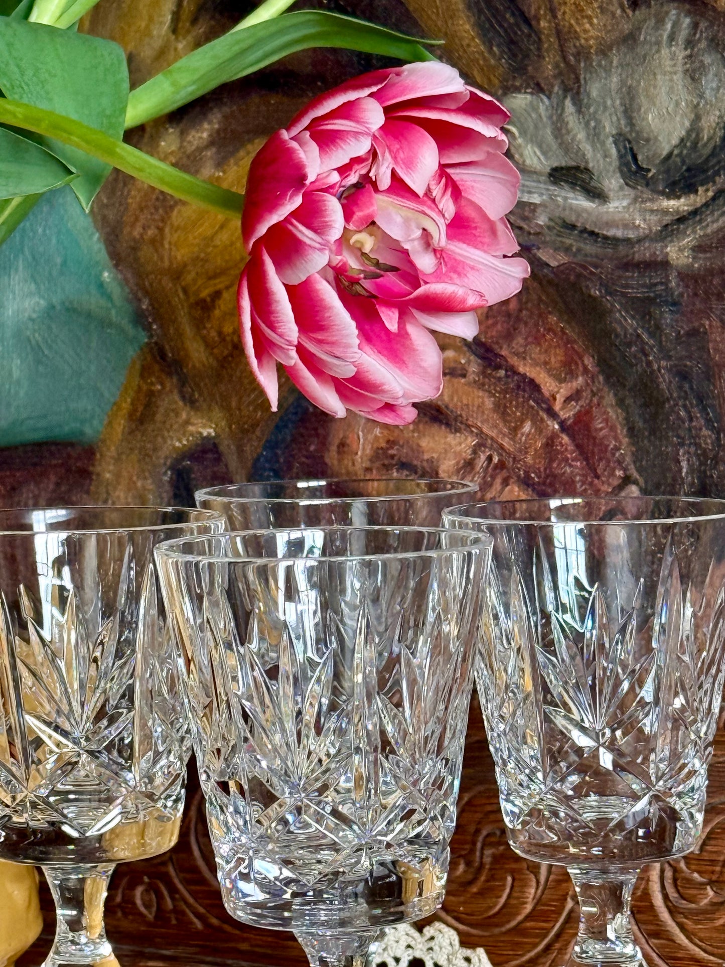 Stunning vintage crystal glasses.
