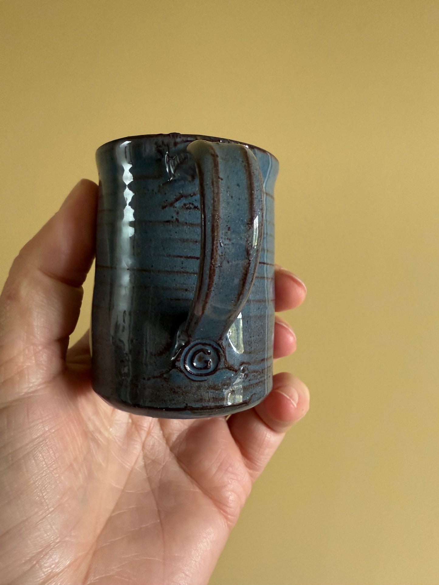Vintage, pottery espresso cups.