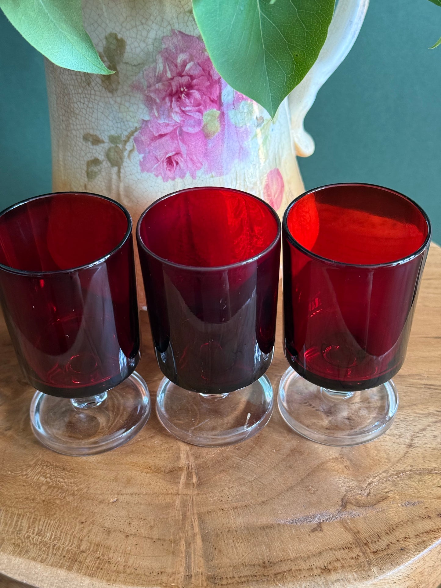 Vintage 1970’s stemmed glasses.