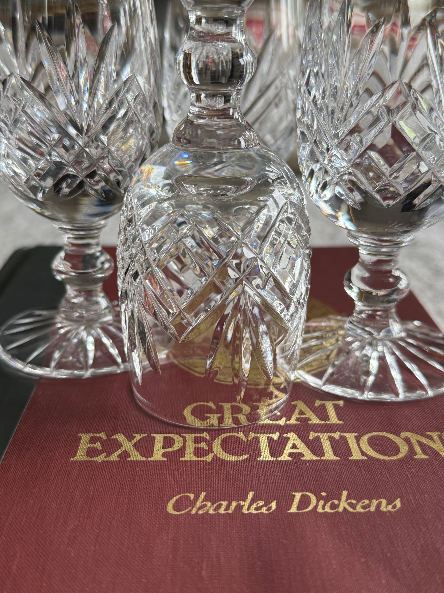 Vintage set of 4 crystal glasses.