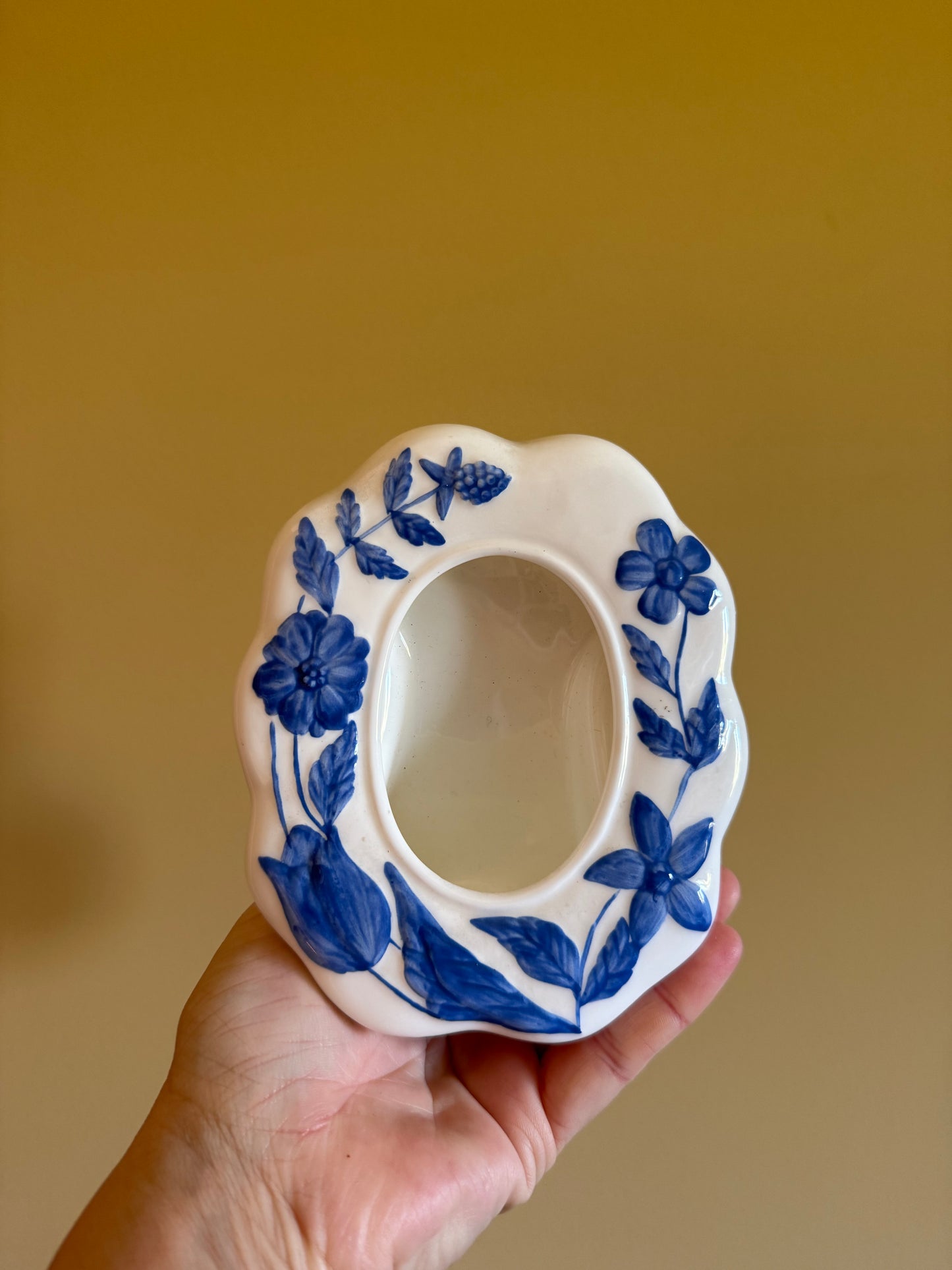 Vintage, fine bone china photo frame.