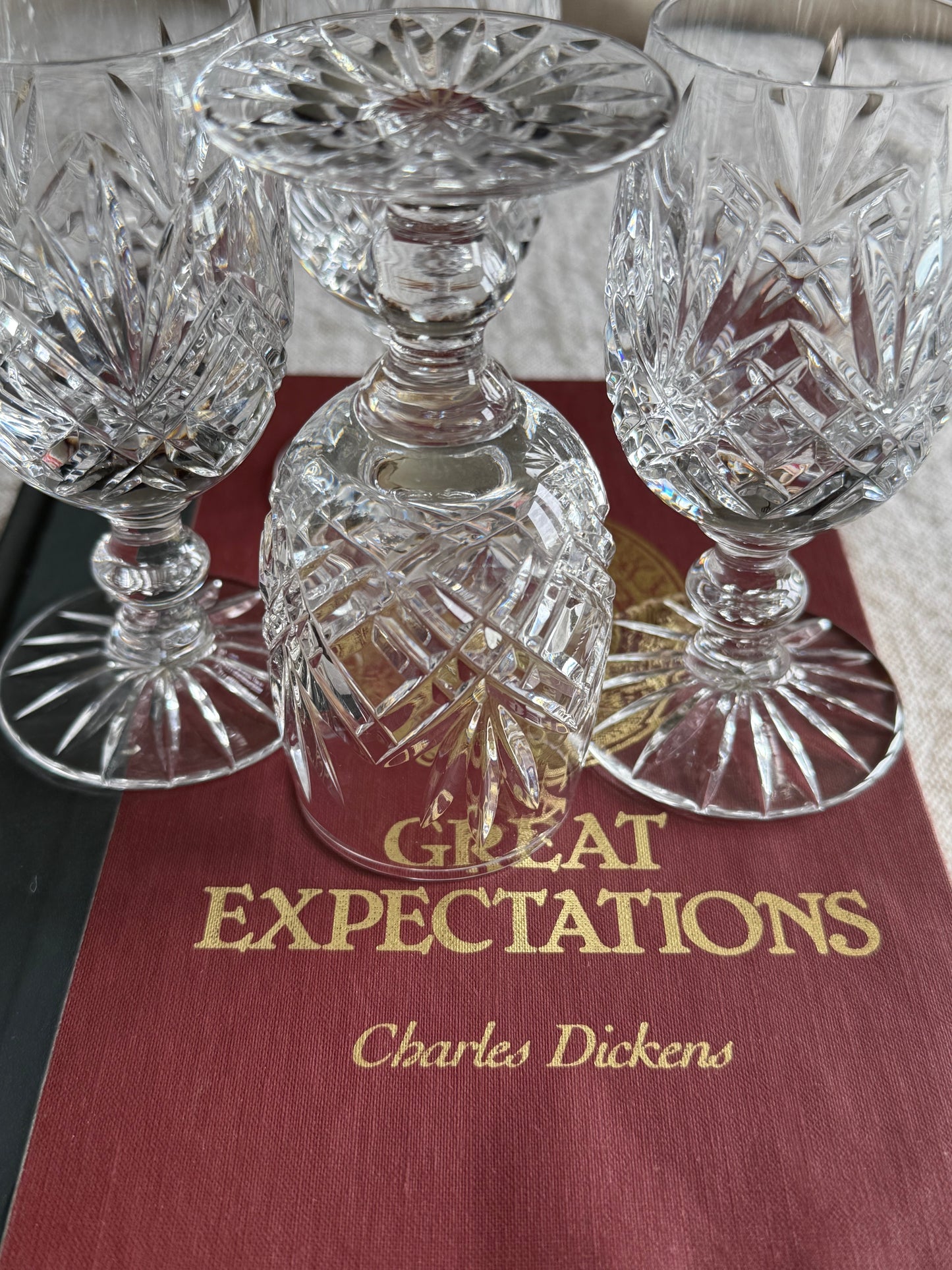 Vintage set of 4 crystal glasses.