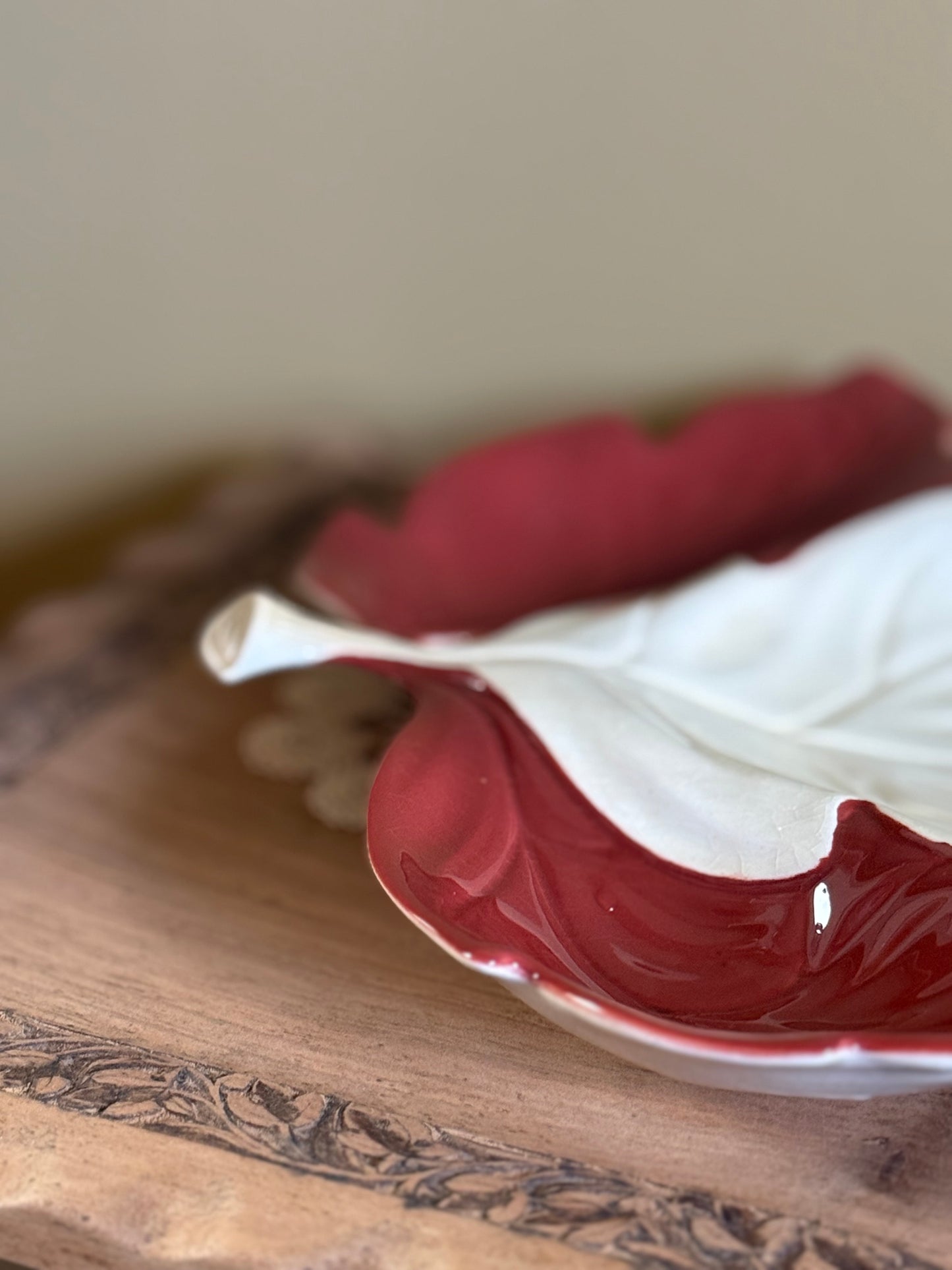 Vintage, fine bone china leaf dish.