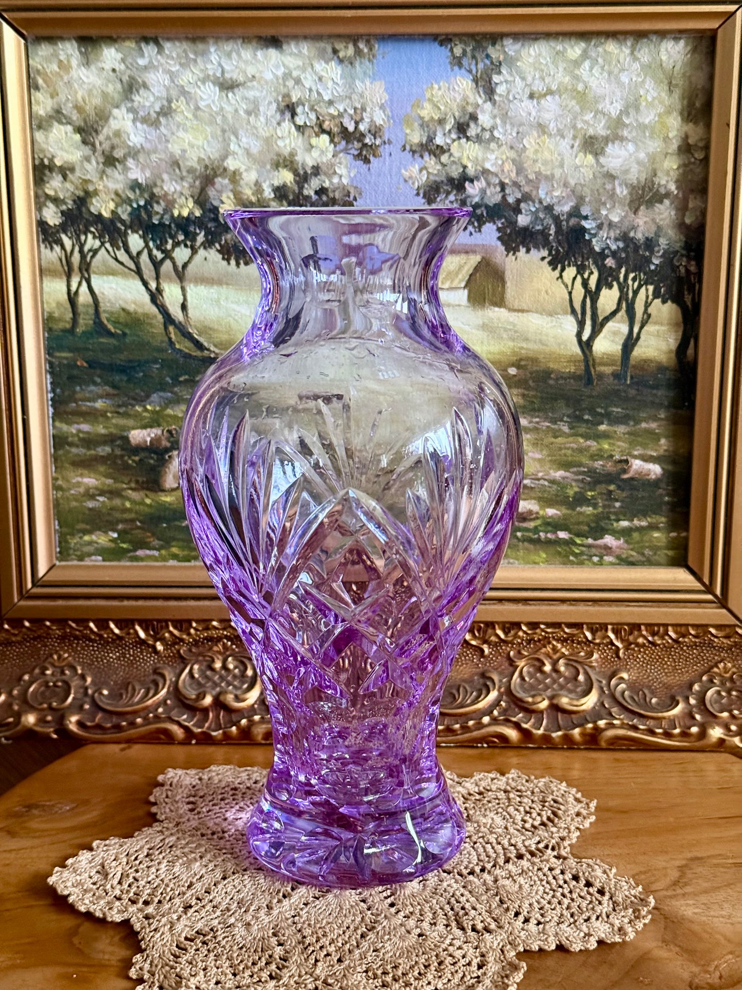 Vintage, crystal vase.