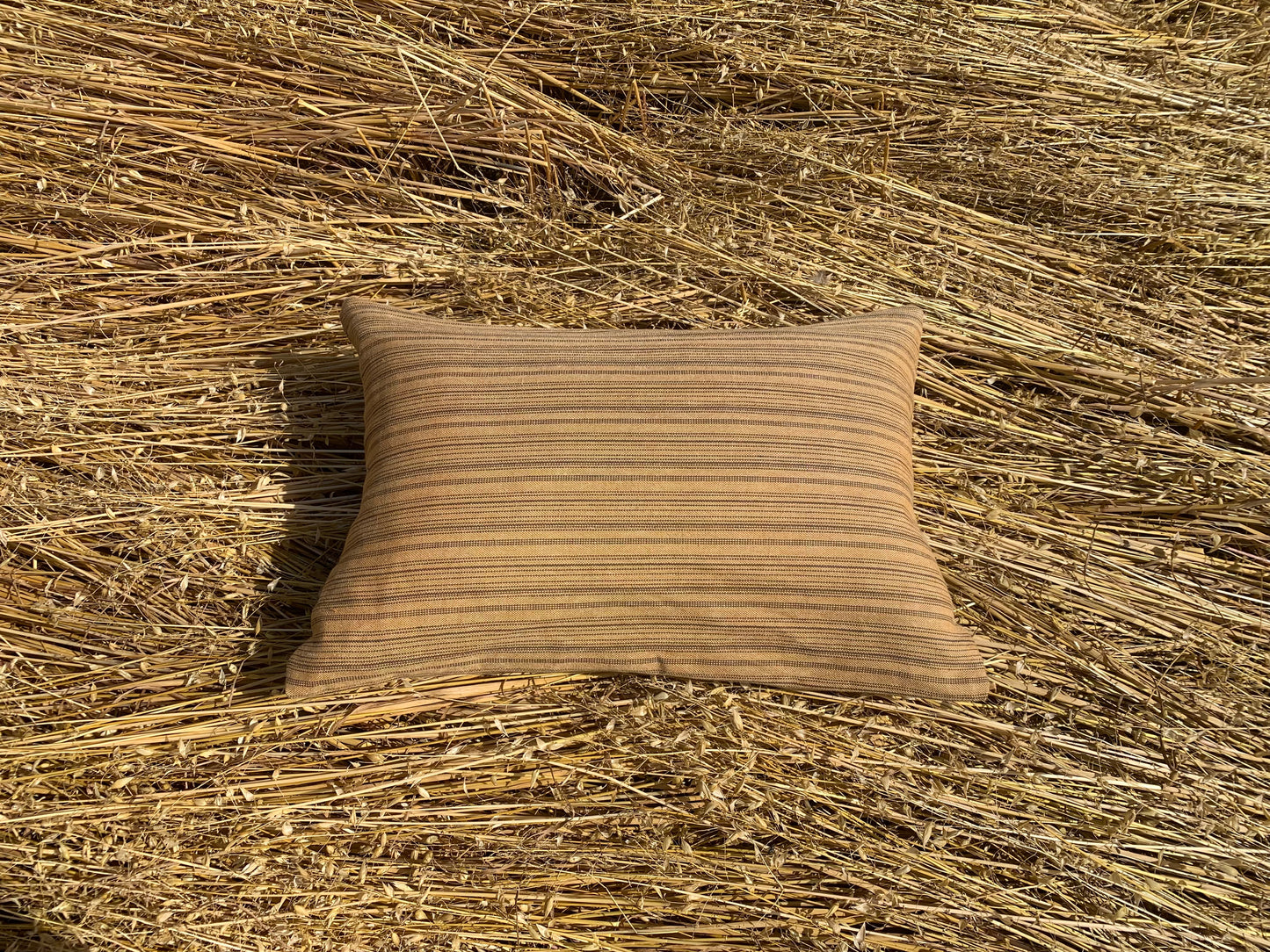 Linen cushion cover.