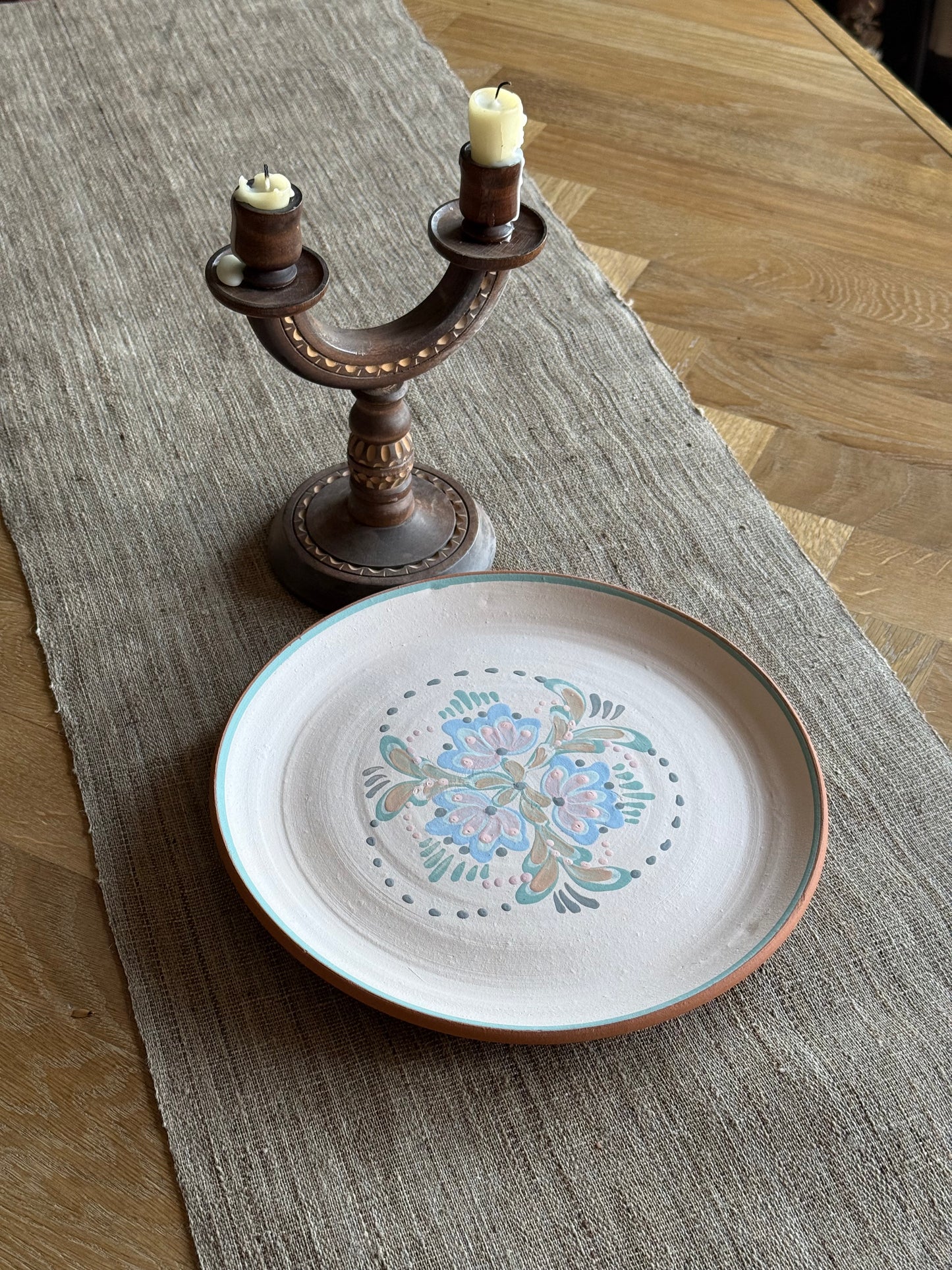 Handmade ceramic platter.