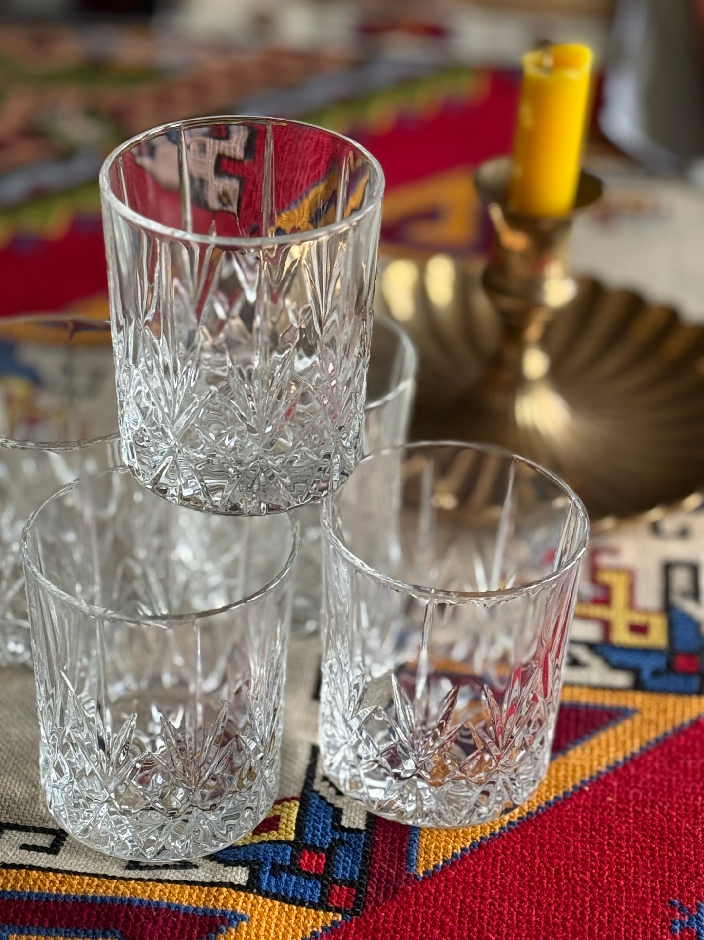 Vintage, crystal tumblers.