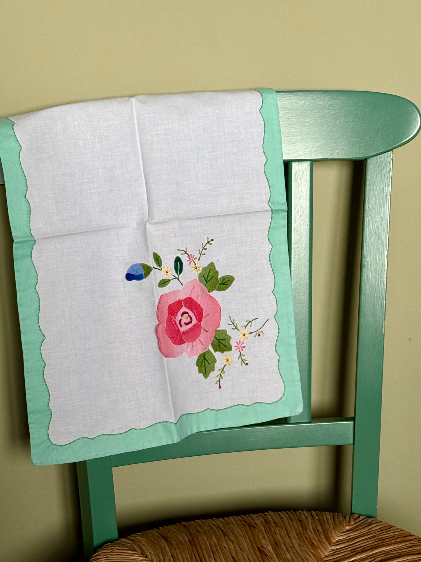 Vintage, hand embroidered set.