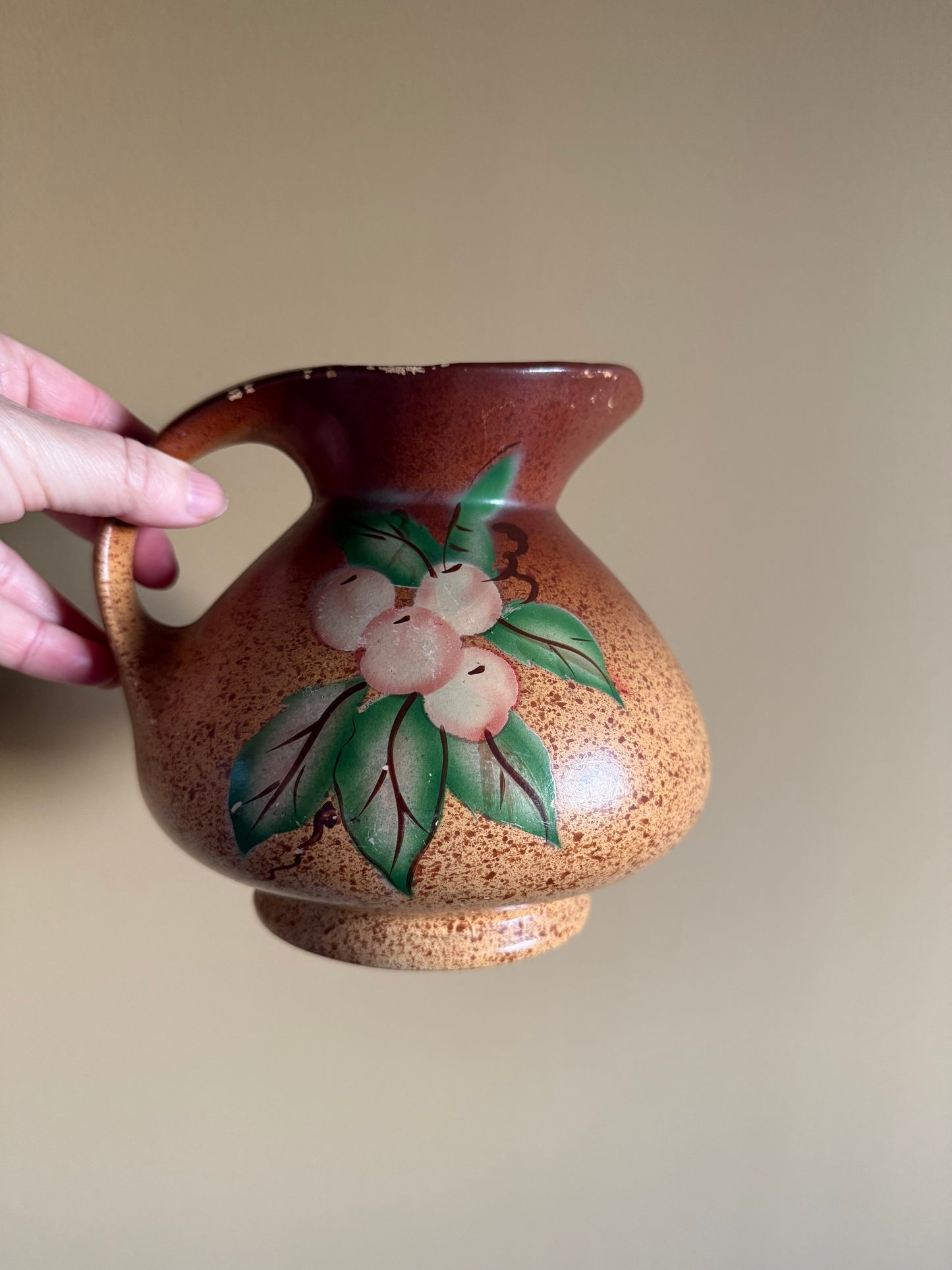 Vintage, hand painted charming jug.