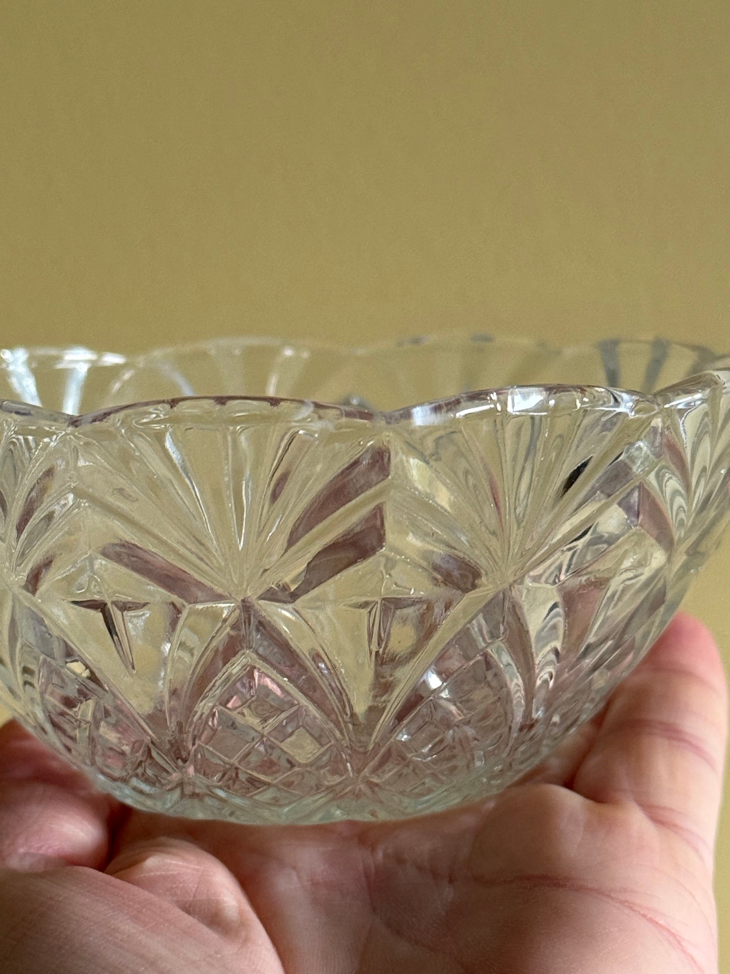 Vintage, glass dessert bowls.