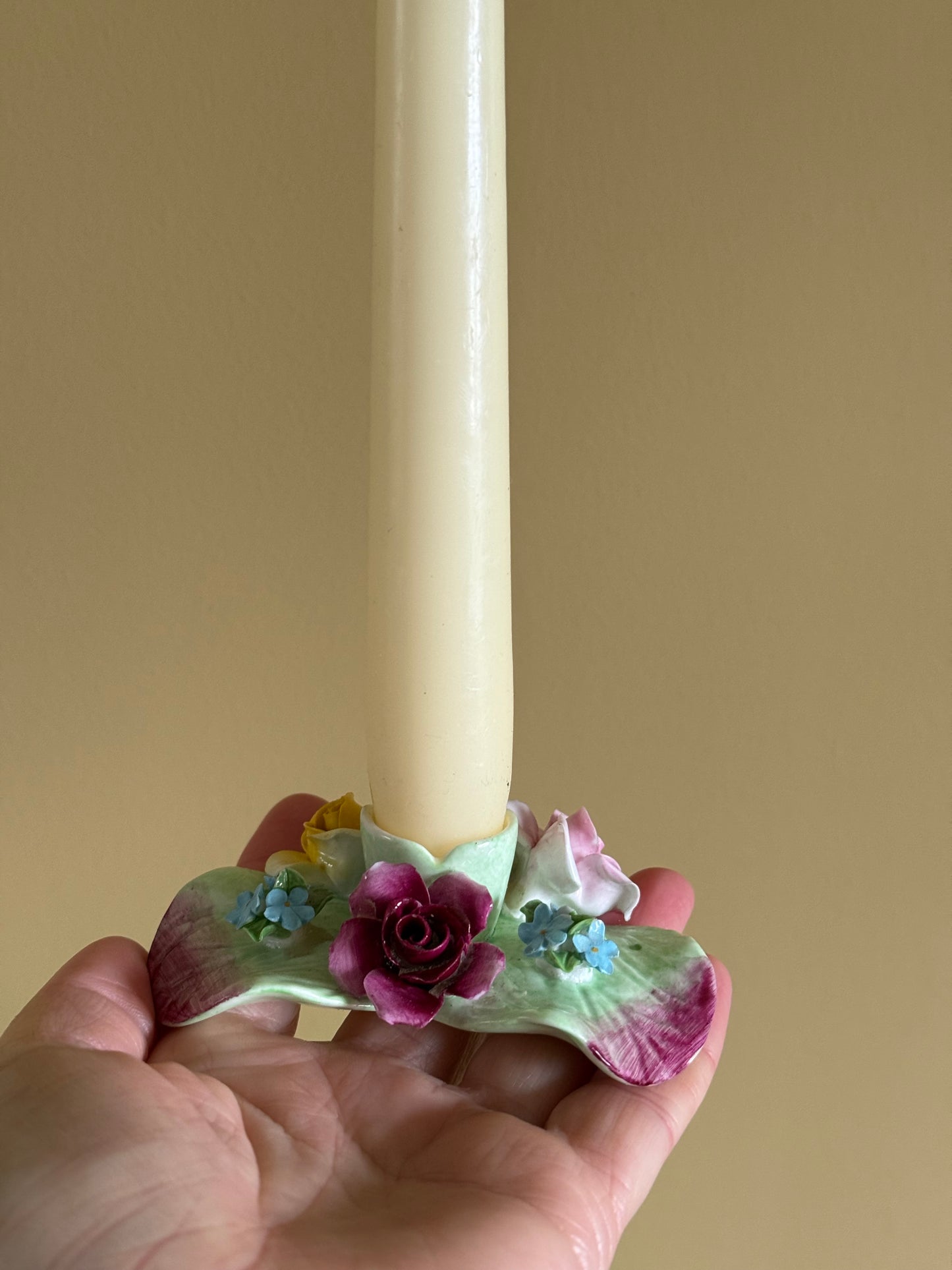 Vintage, Denton china candlestick holders.