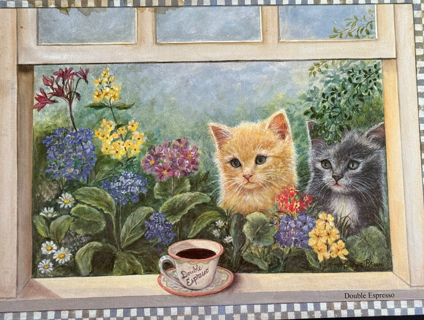 Adorable 6 cat placemats.