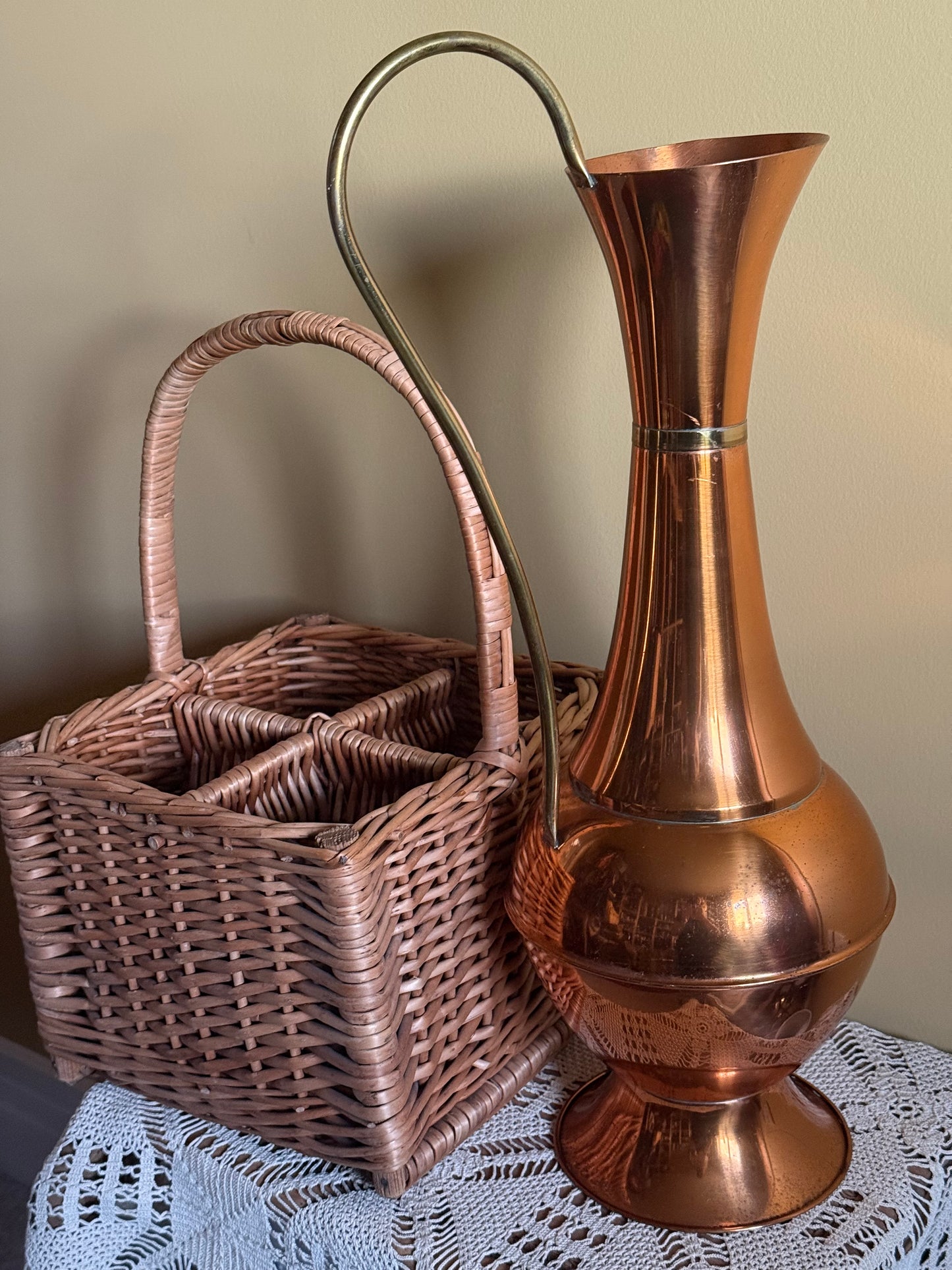 Vintage, genuine copper pitcher.