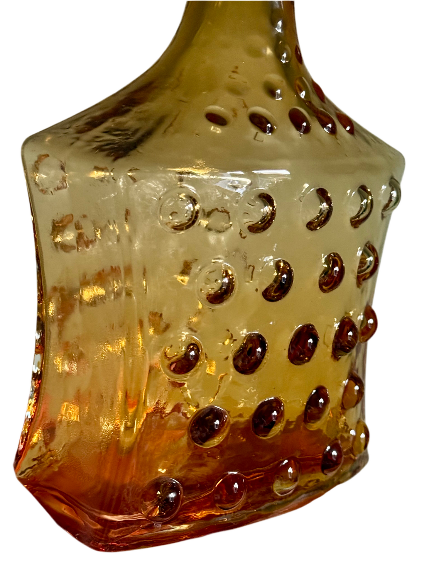 Vintage, amber glass bottle.