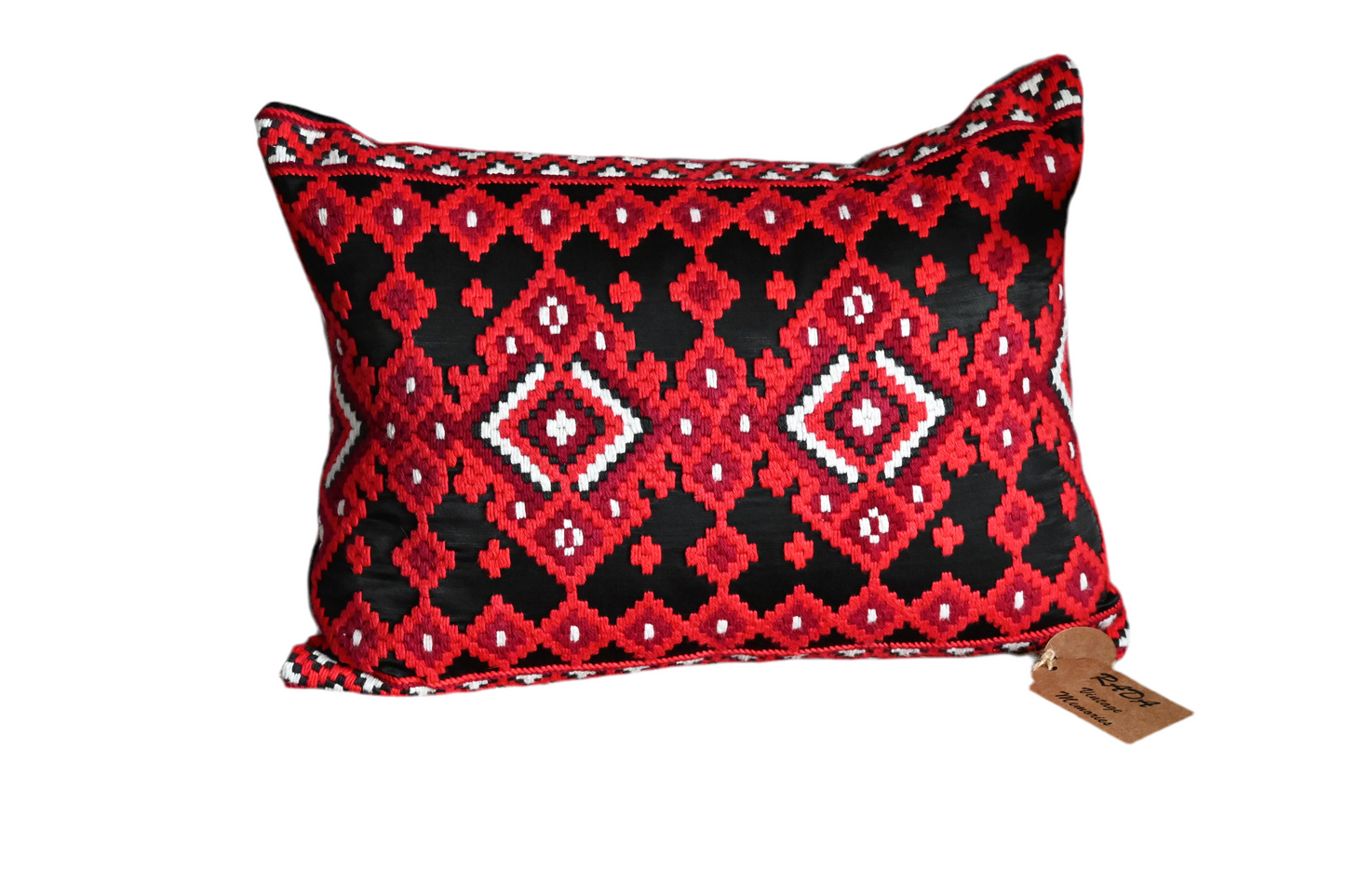 Antique, hand embroidered cushion.