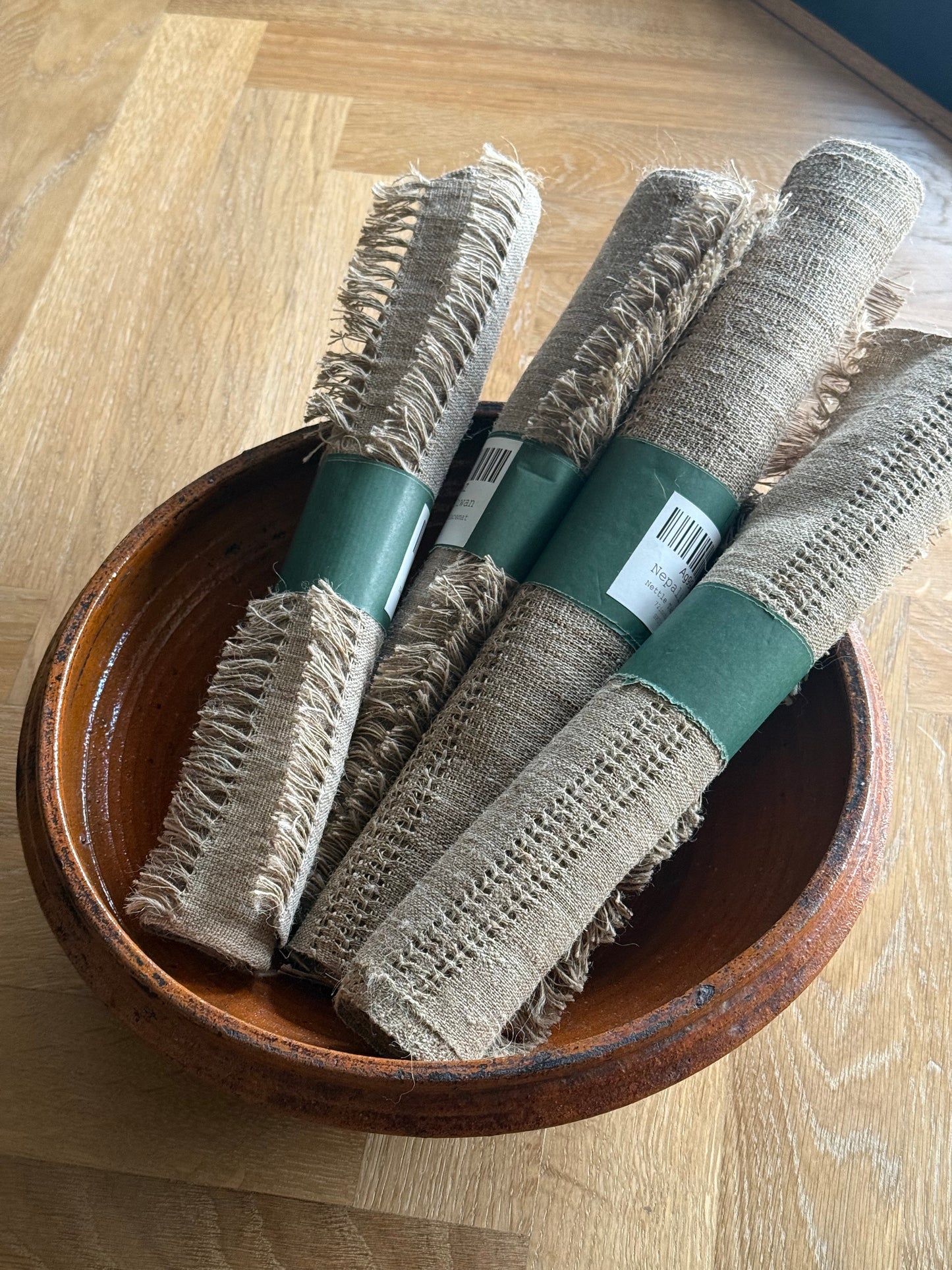 Nepali Handwoven NETTLE table set.