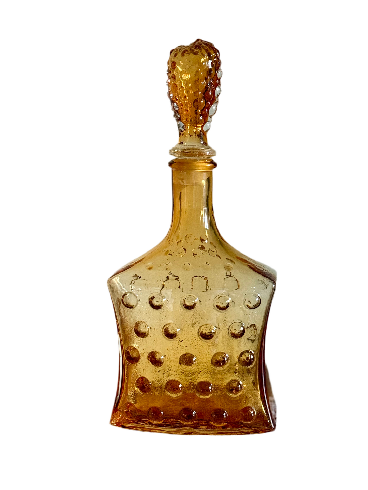 Vintage, amber glass bottle.