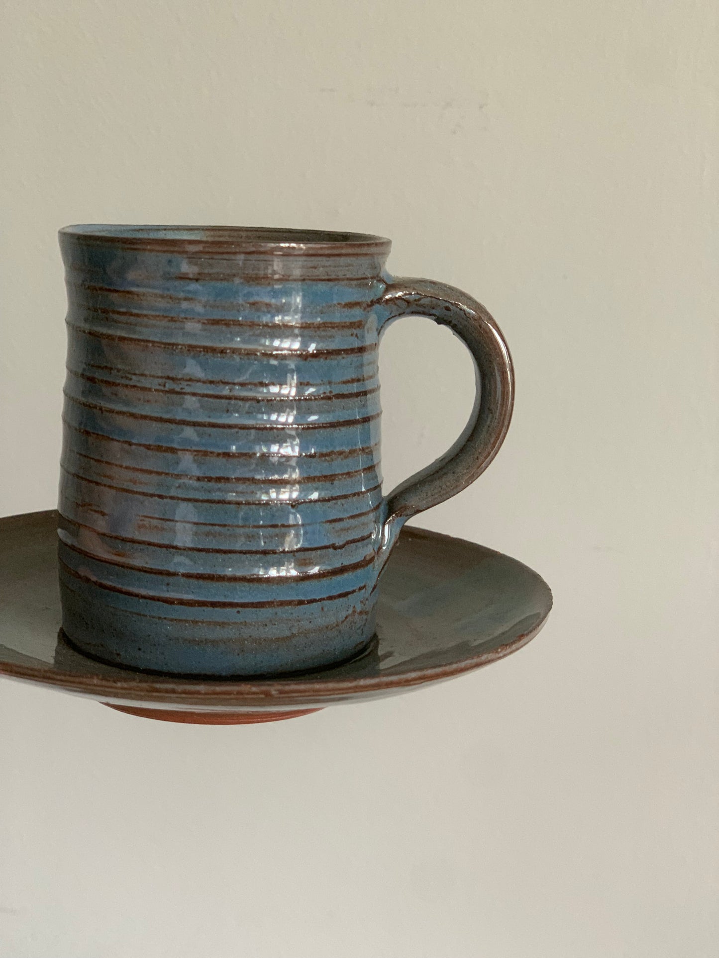 Vintage, pottery espresso cups.