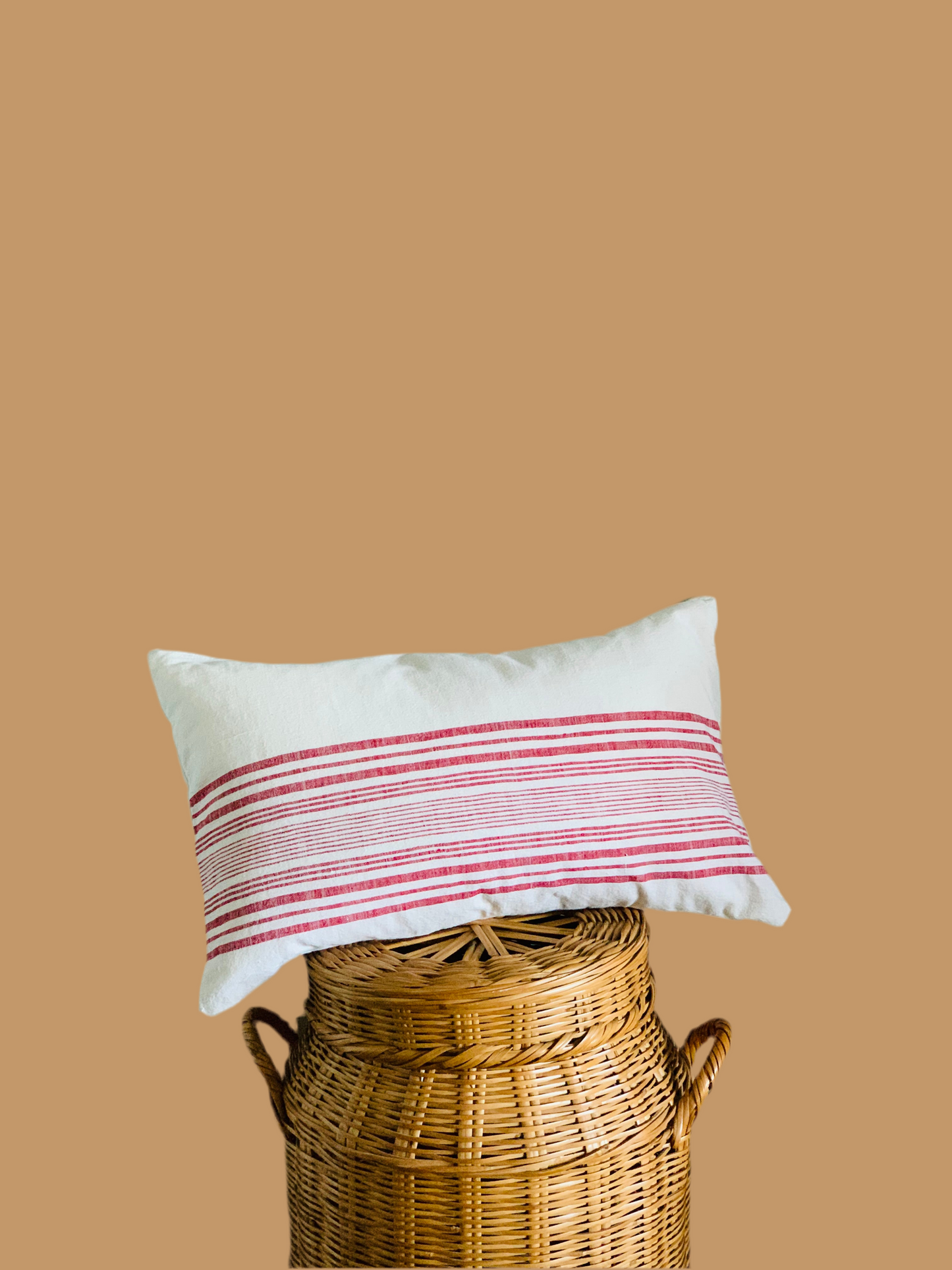Antique, handwoven cotton cushion.