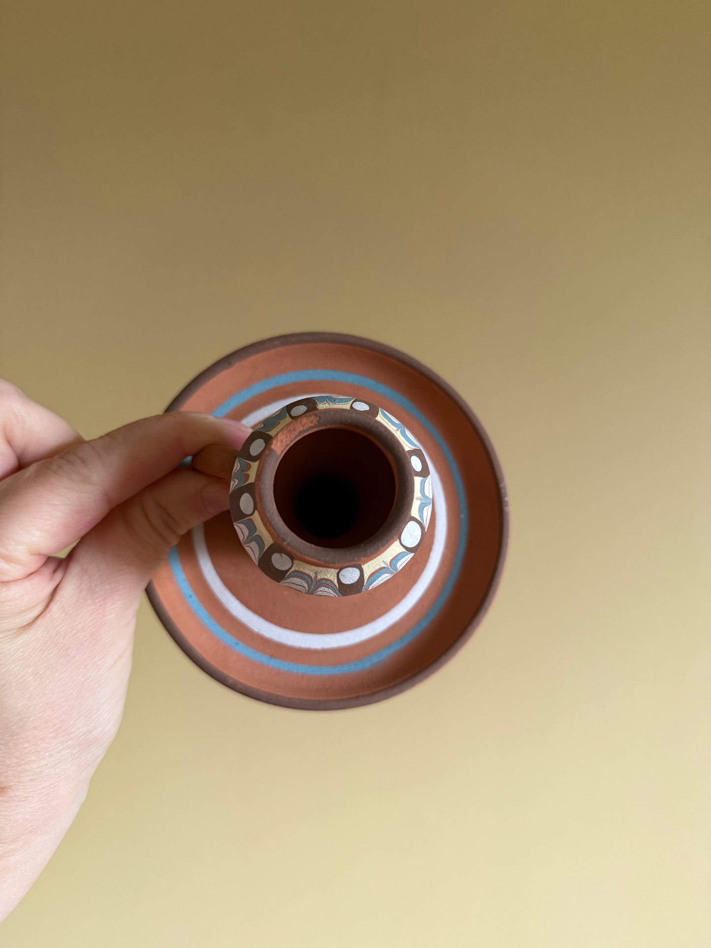 Vintage, hand made candle stick.