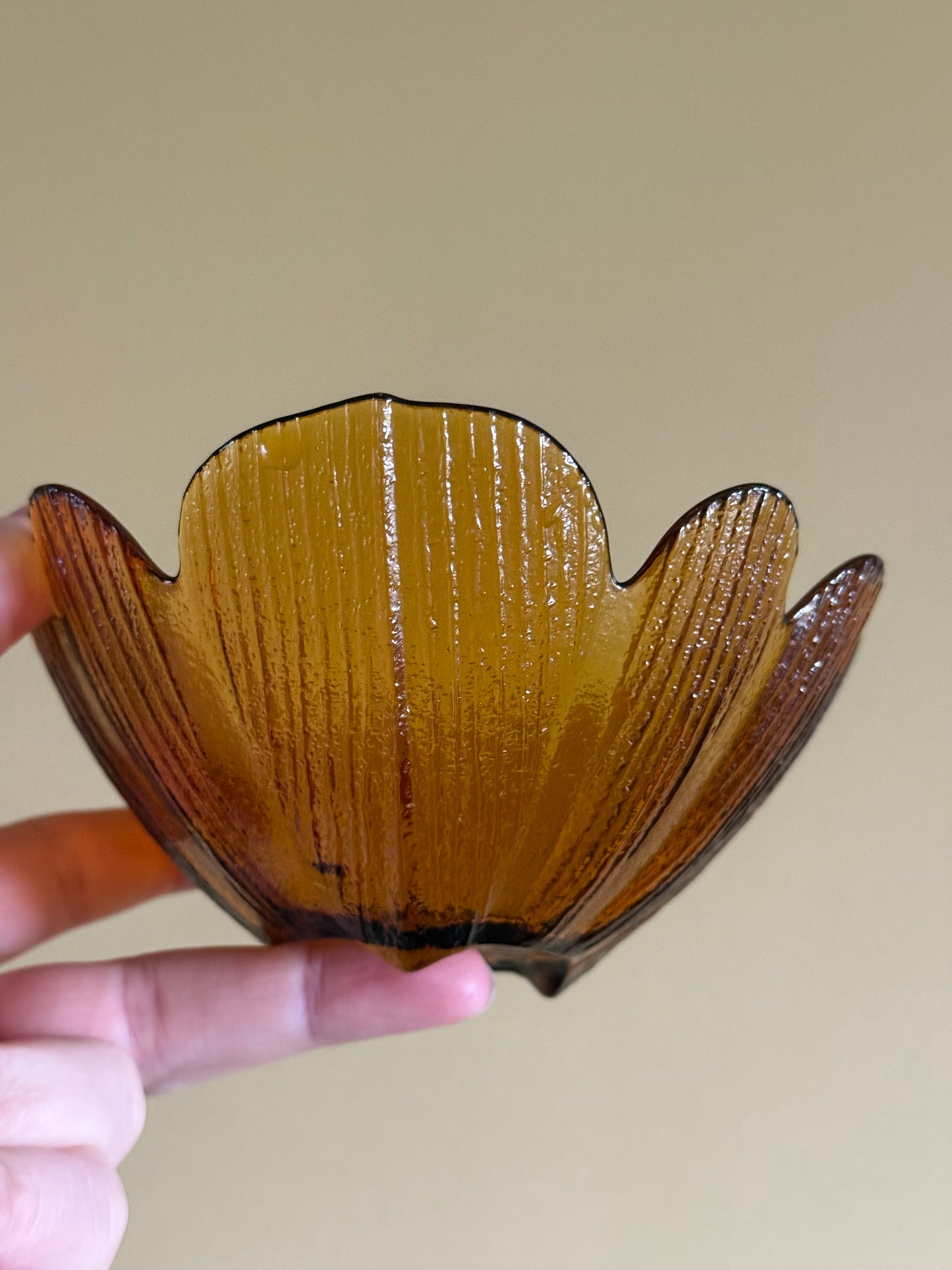 Vintage, amber bowls.