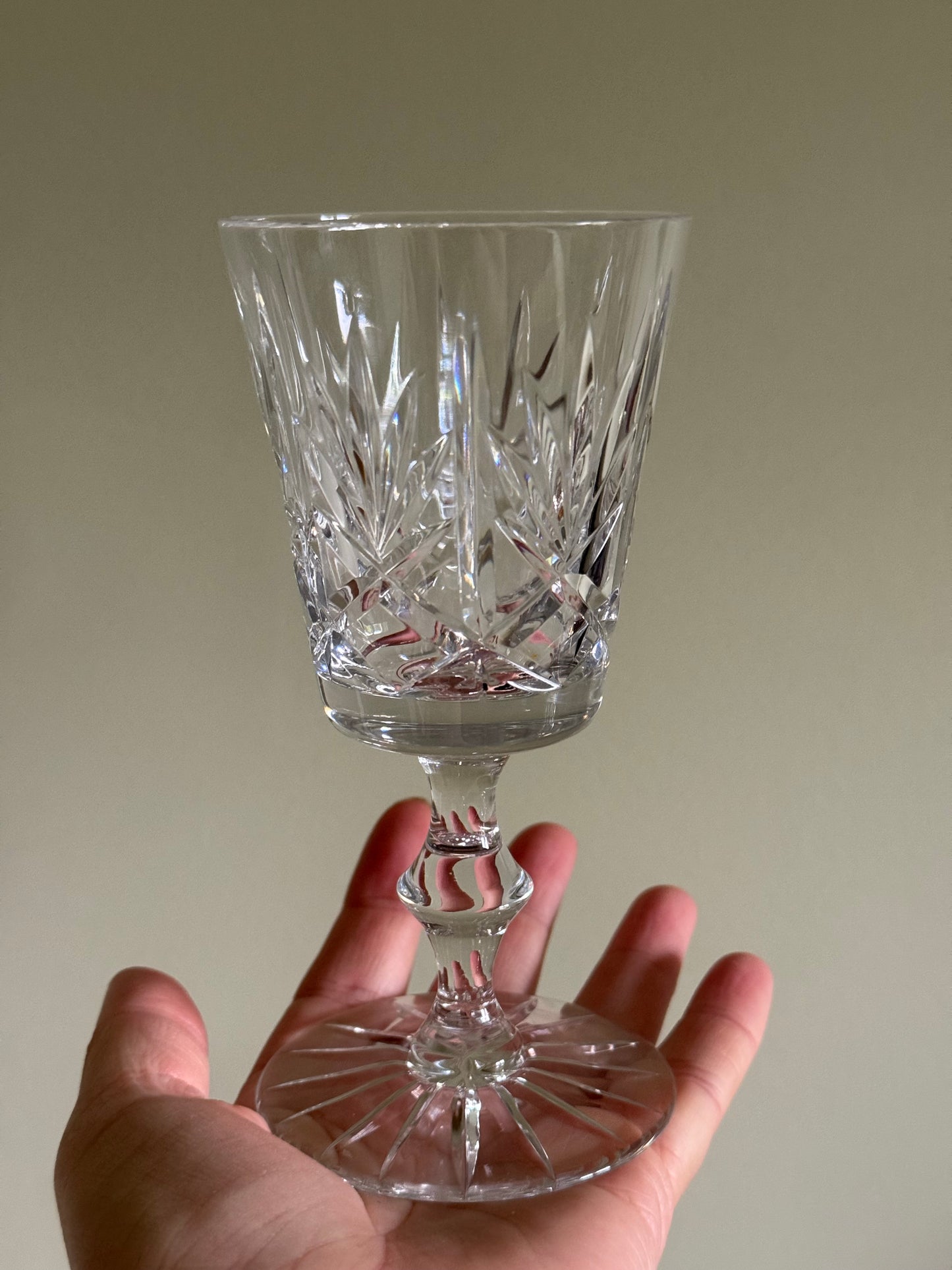 High quality, vintage crystal stemmed glasses.