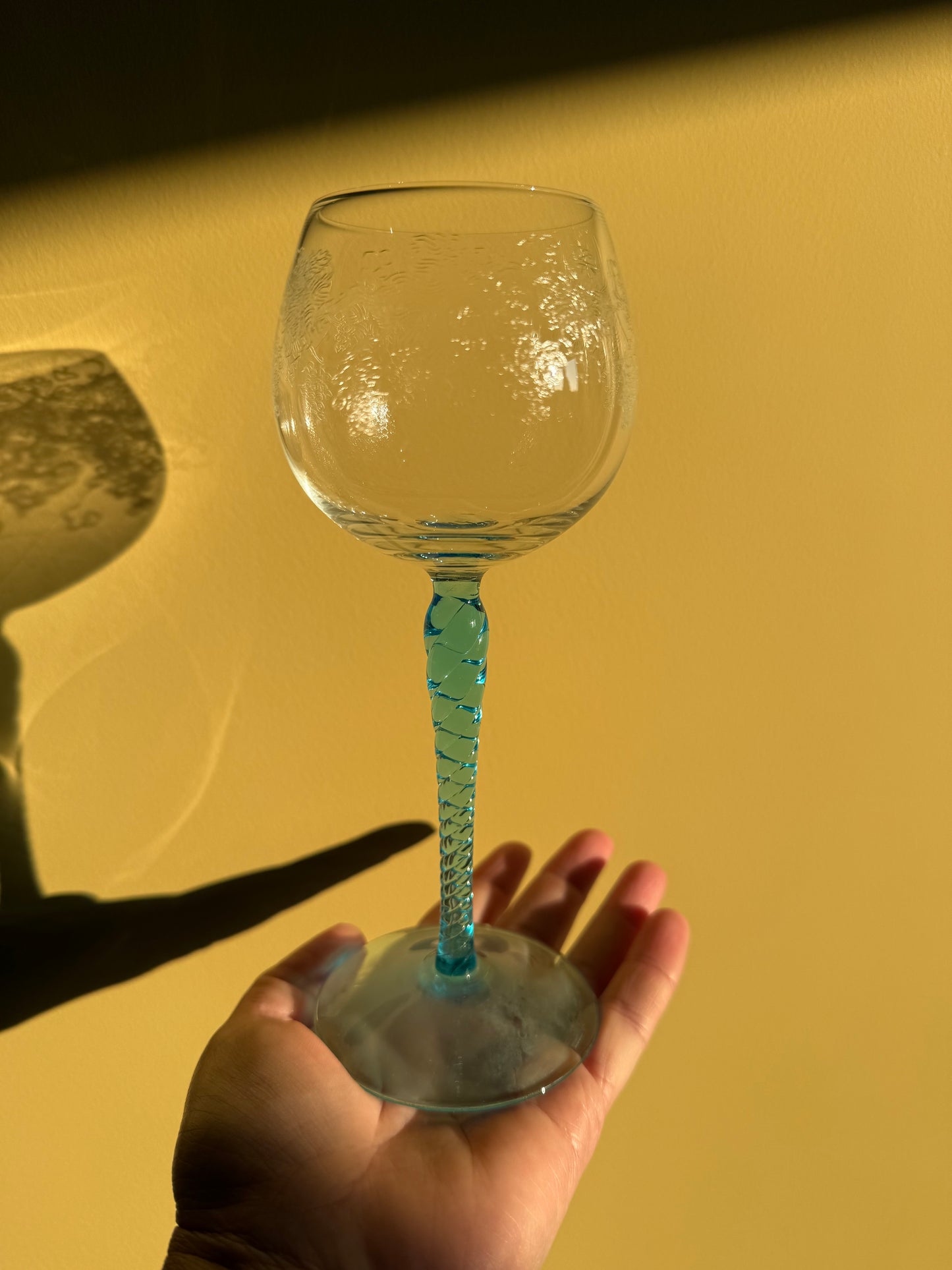 Stunning vintage wine glasses.