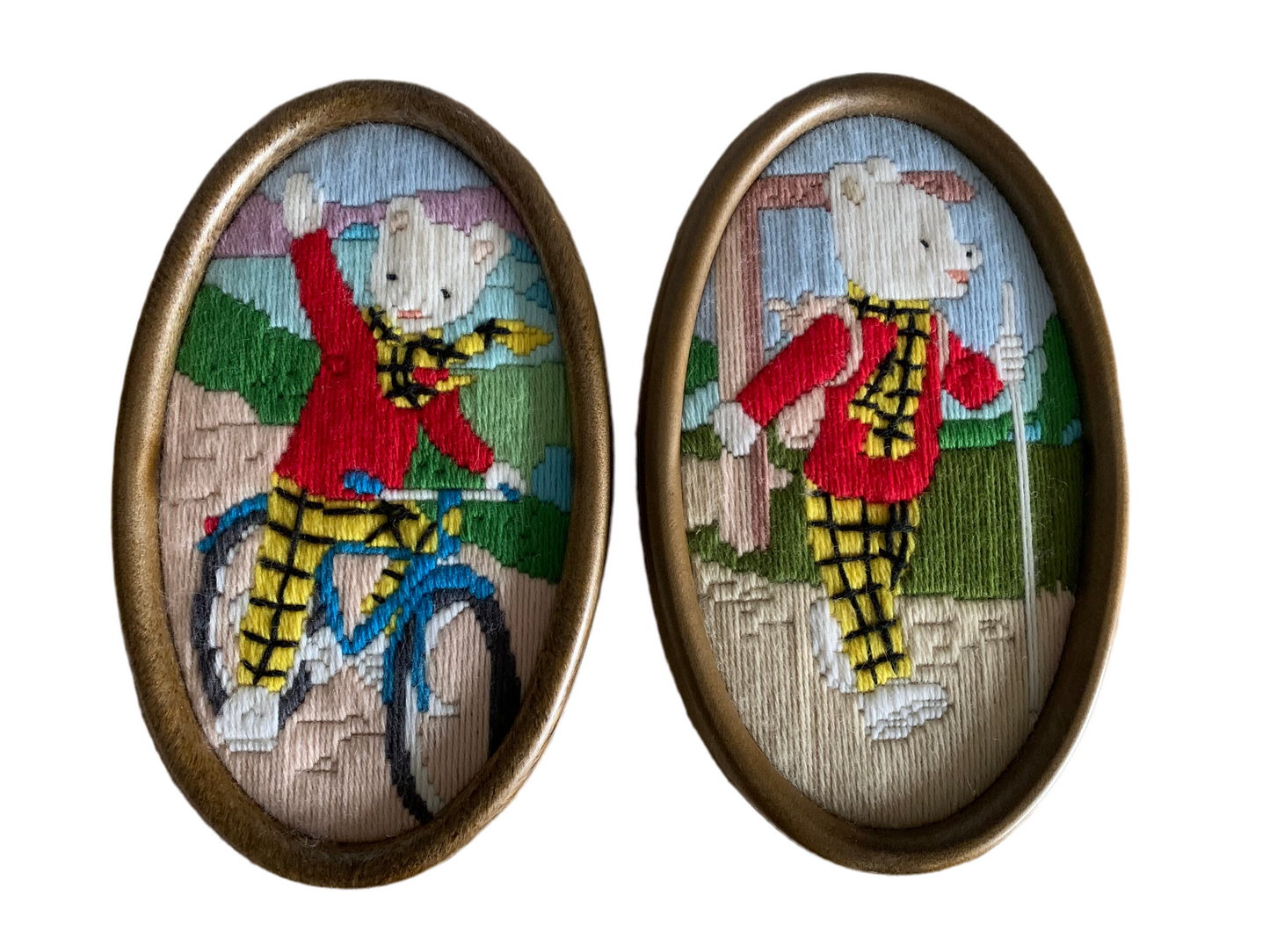 Vintage, cute wool tapestries.