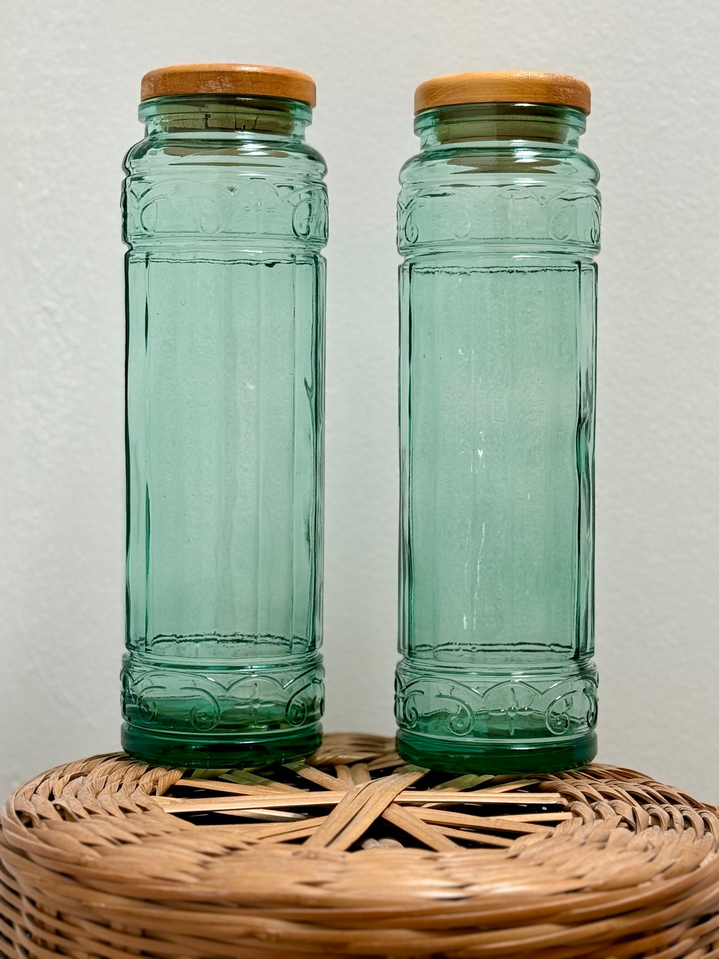 Vintage spaghetti jars.