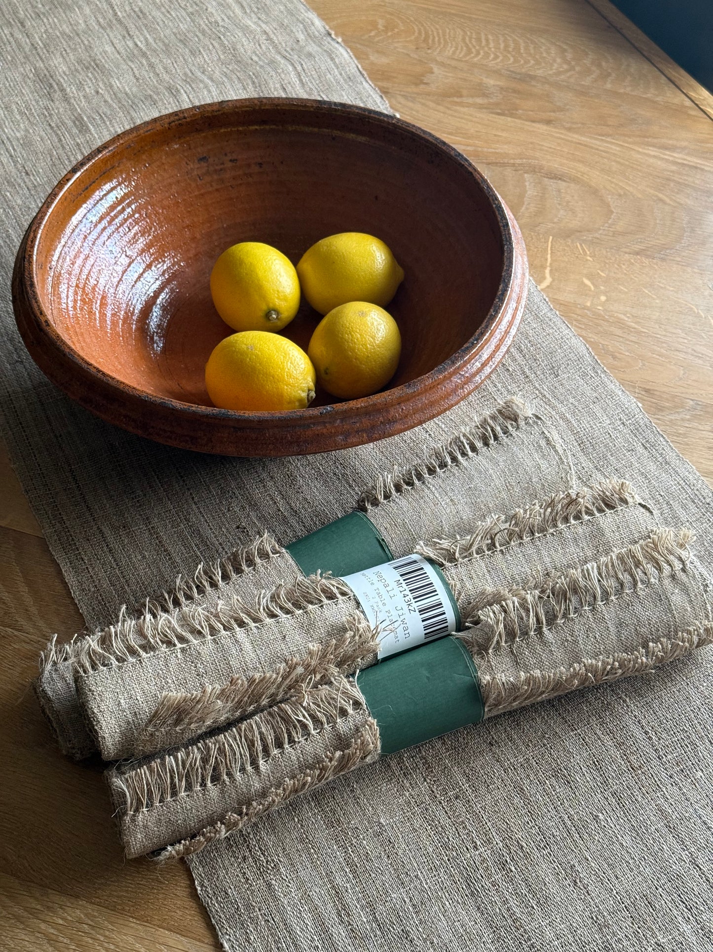 Nepali Handwoven NETTLE table set.