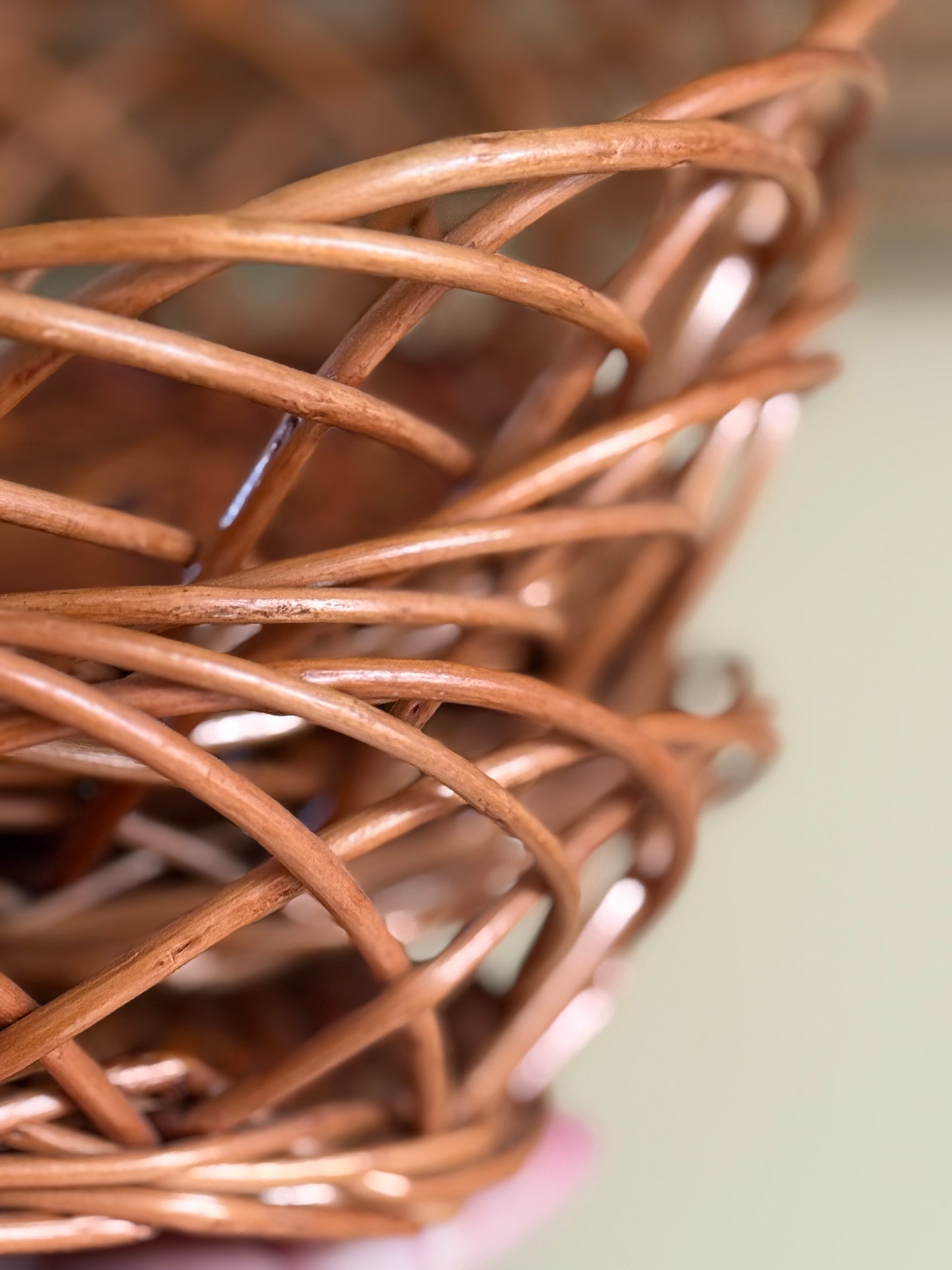 Vintage rattan baskets.