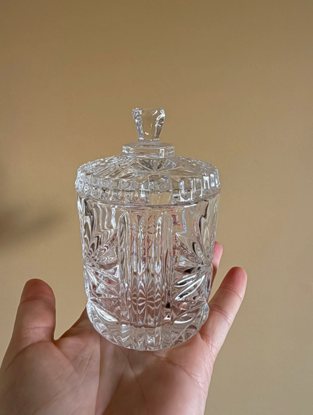 Vintage, crystal sugar bowl / dish.