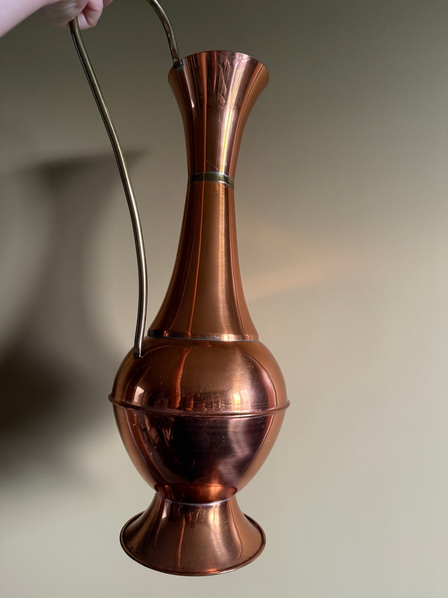 Vintage, genuine copper pitcher.