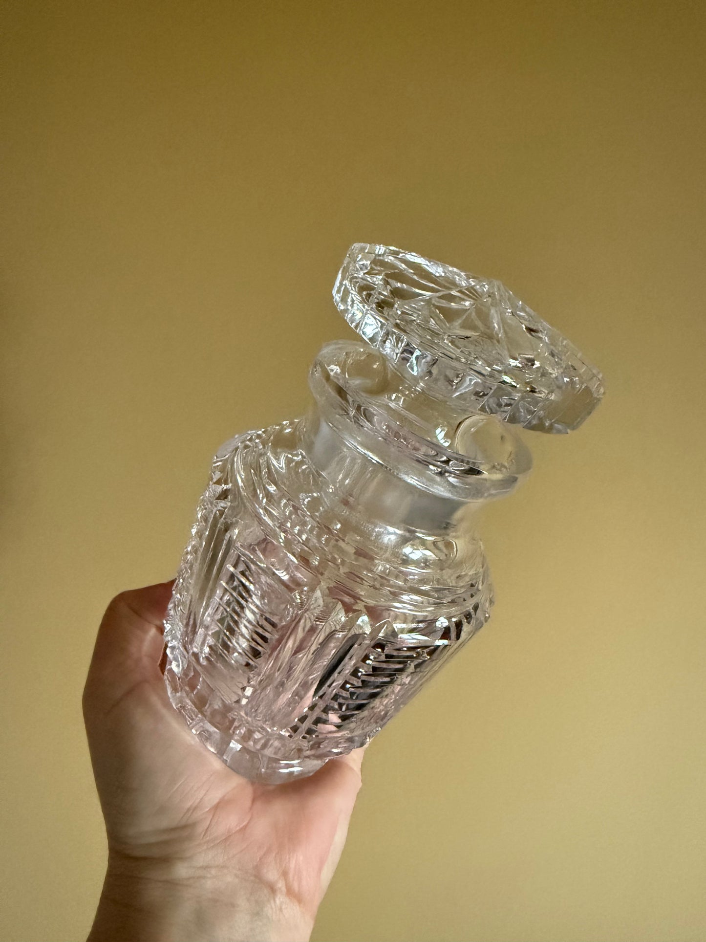 Small crystal decanter.