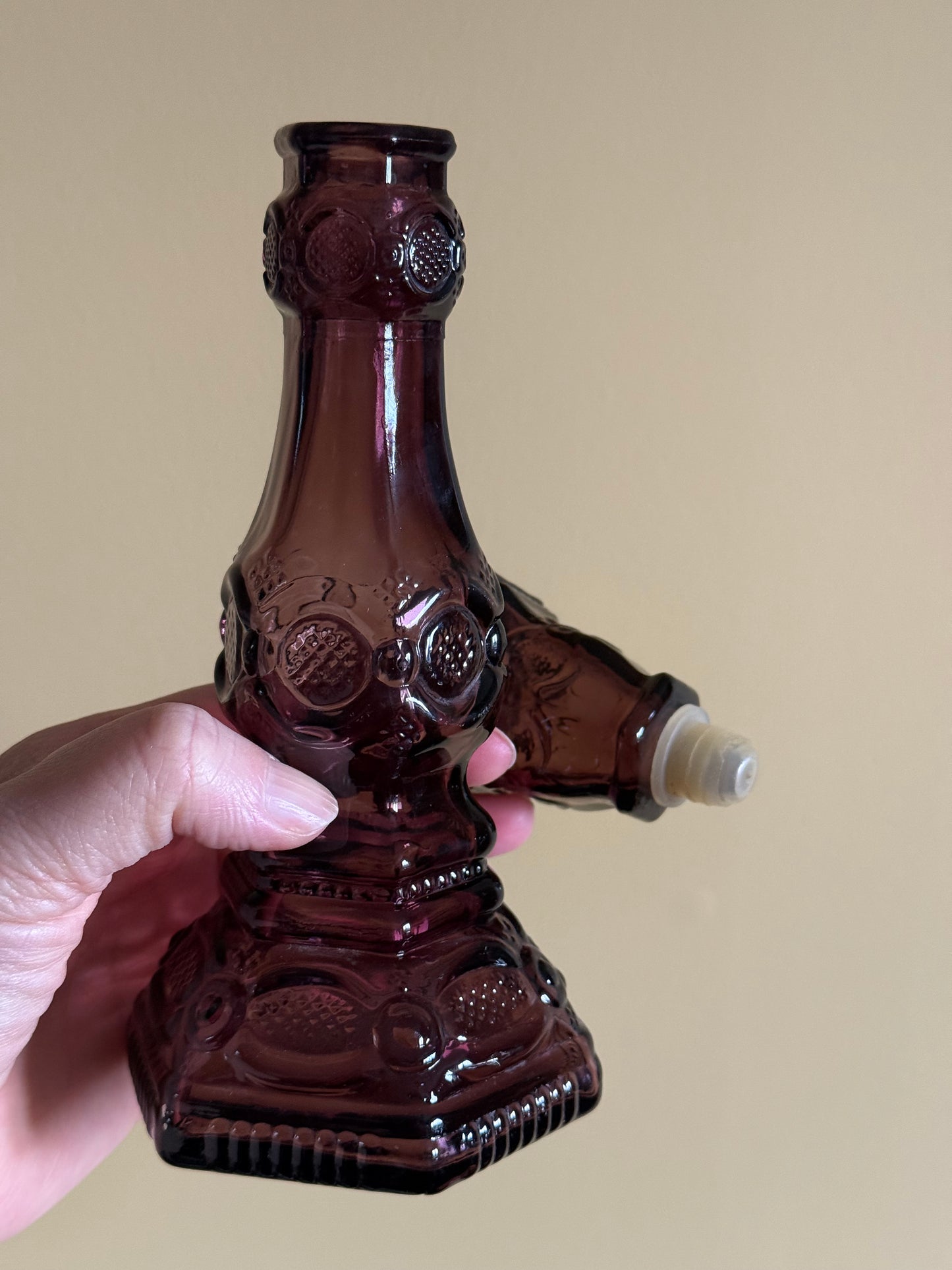Vintage, candlestick holders with small pitcher.