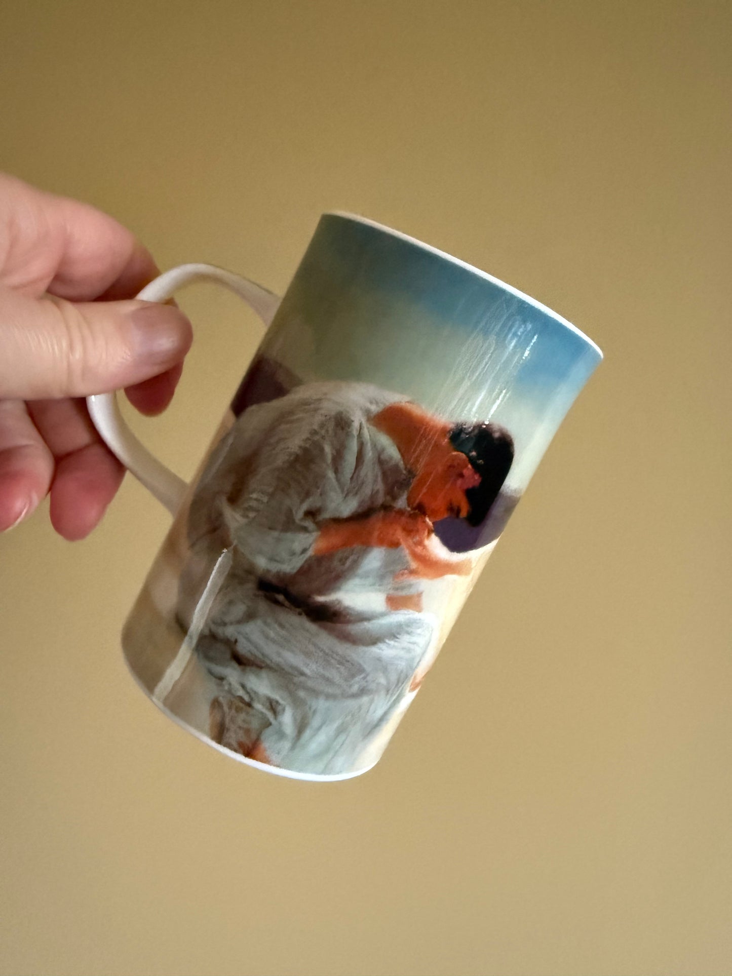 Vintage, art fine bone china mug.