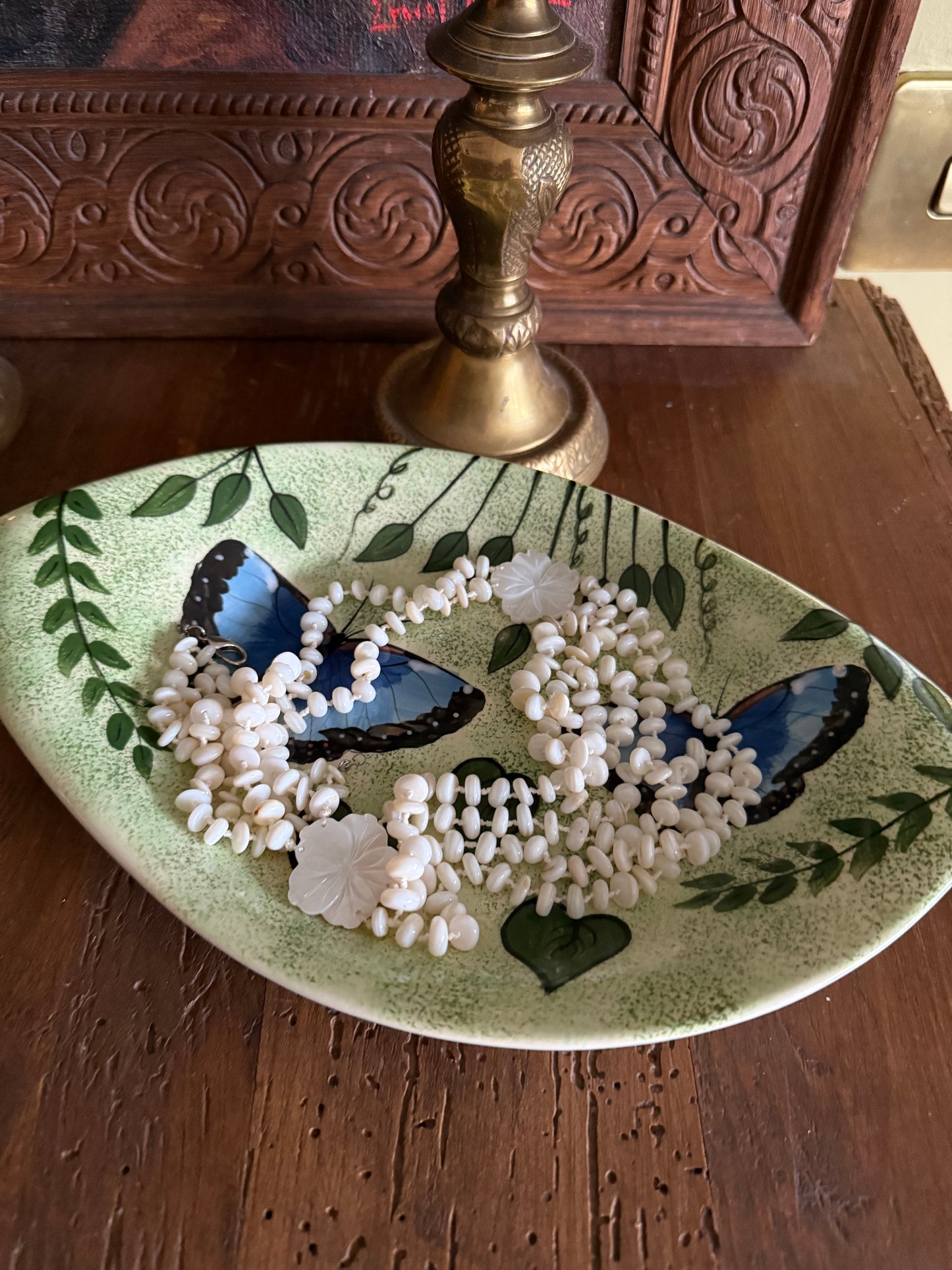 Vintage, hand painted dish.