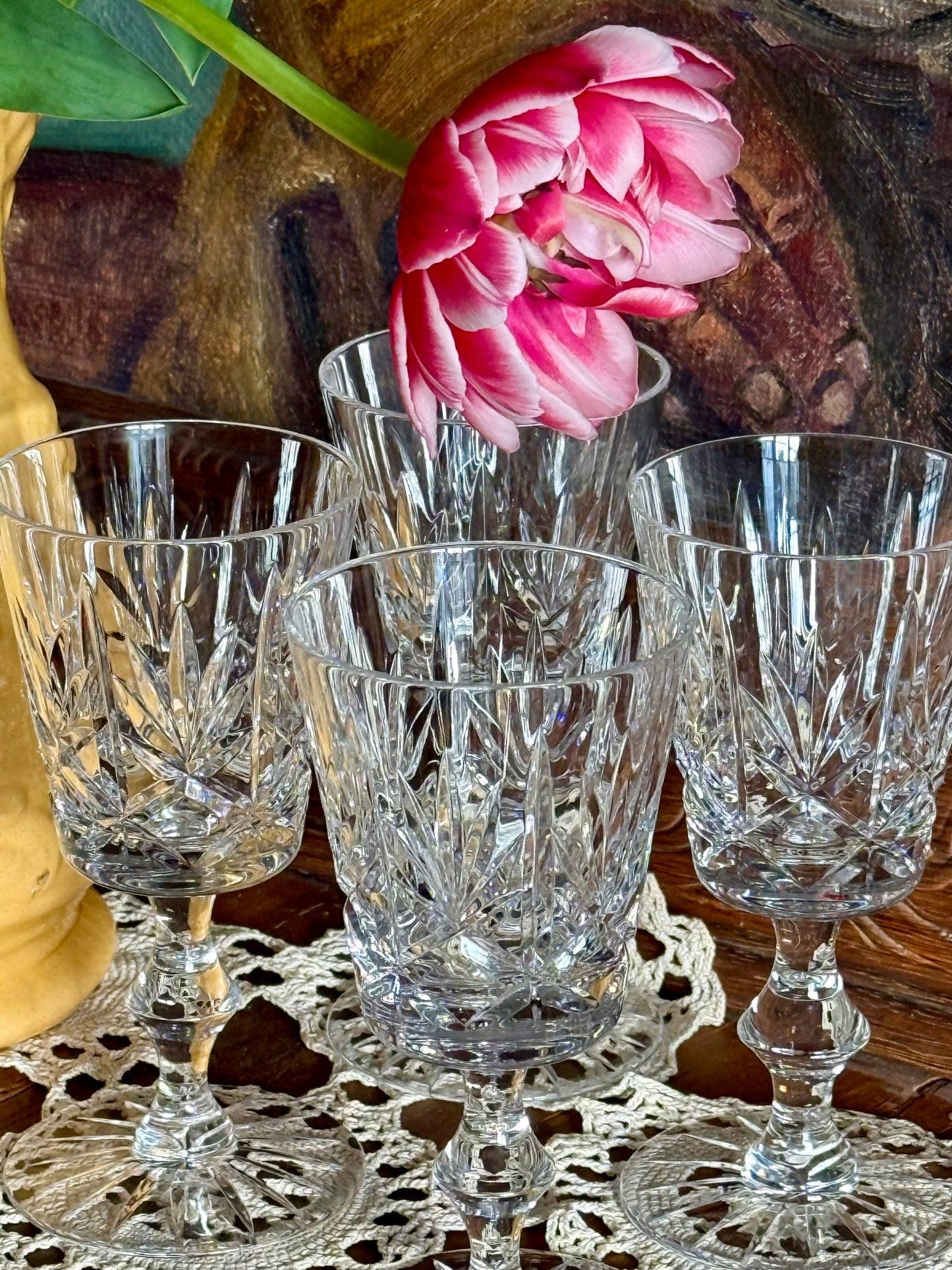 Stunning vintage crystal glasses.