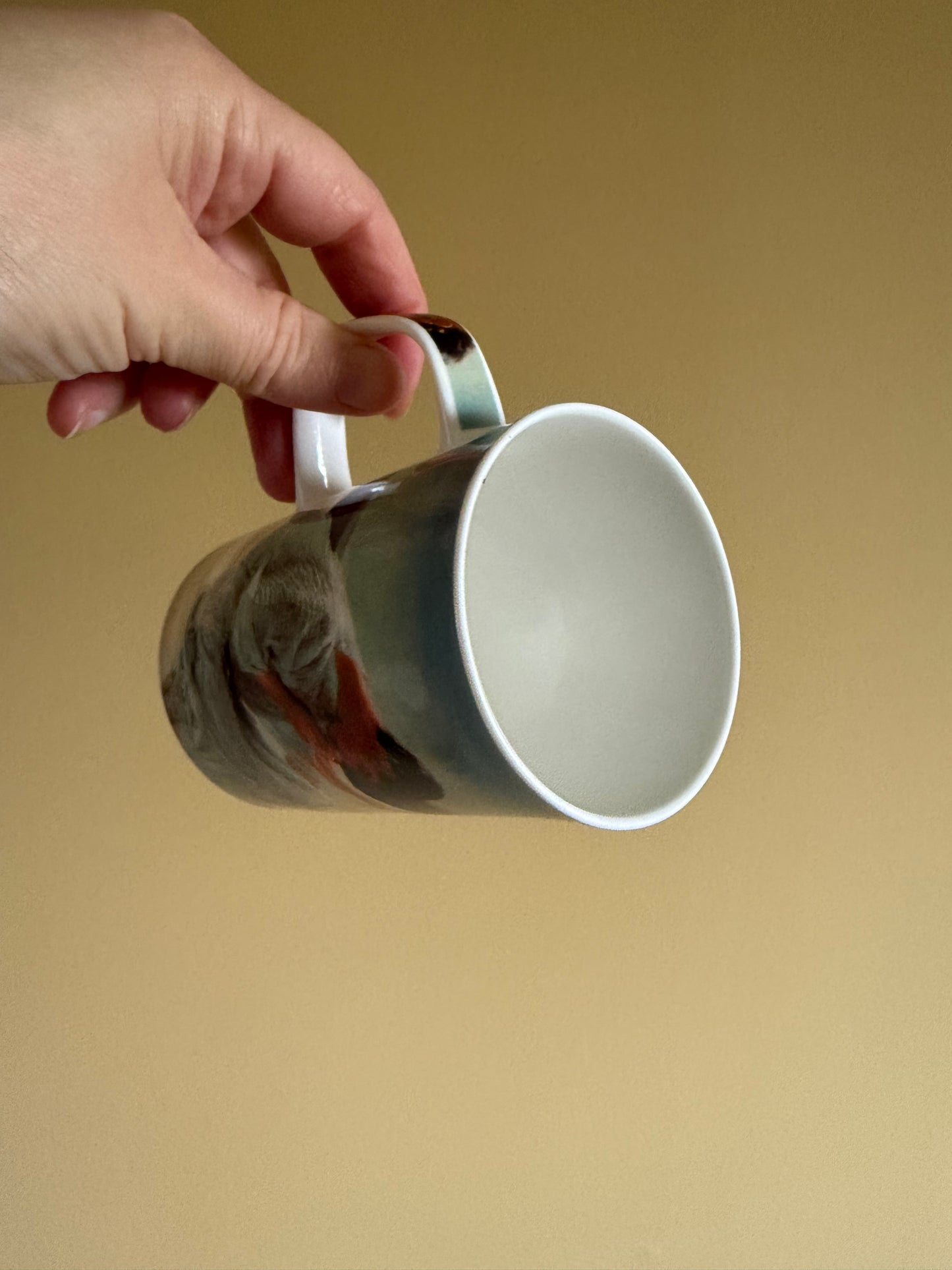 Vintage, art fine bone china mug.