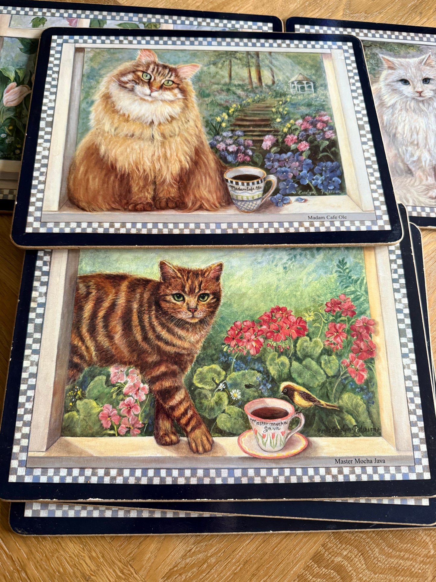 Adorable 6 cat placemats.